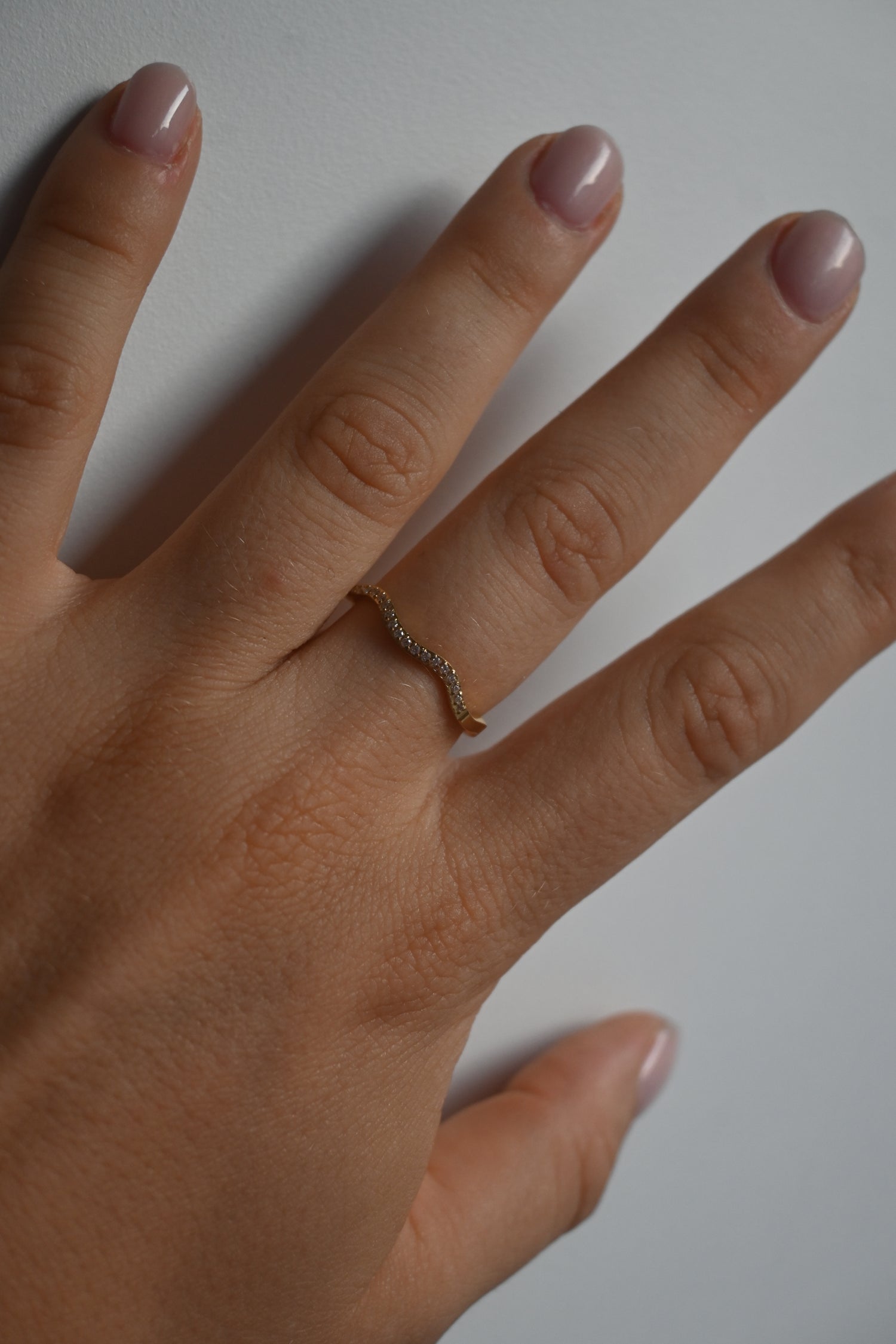Diamond Féline Wave Ring