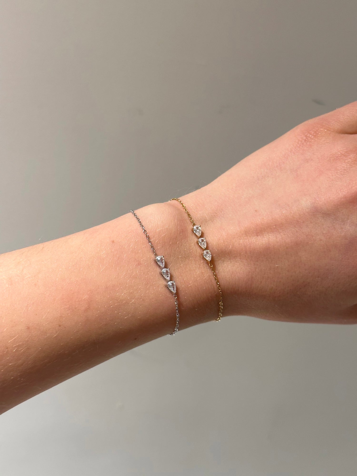 Diamond Water Drop Bracelet-Goud/Zilver