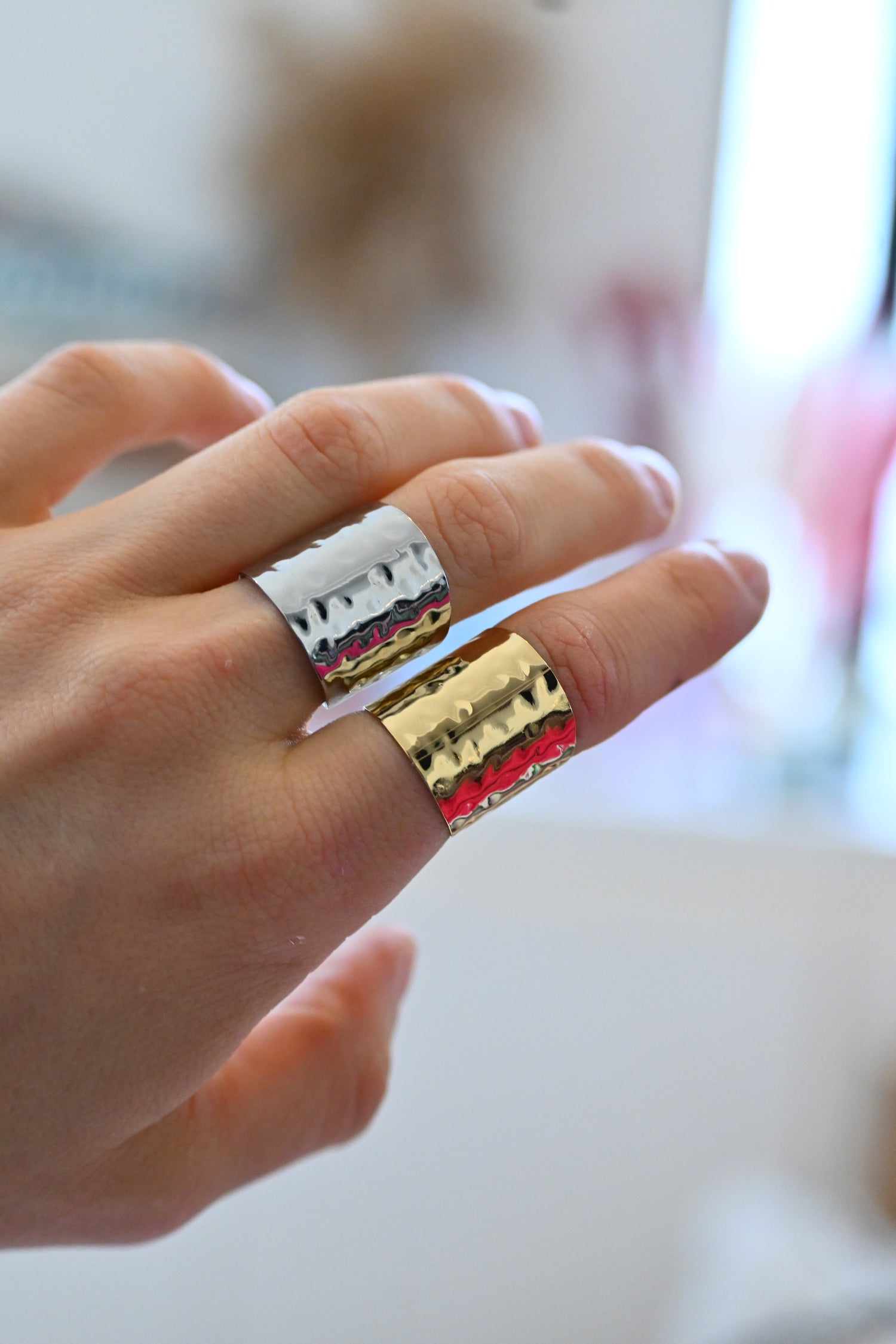 Iris Stone Ring/Goud-Zilver