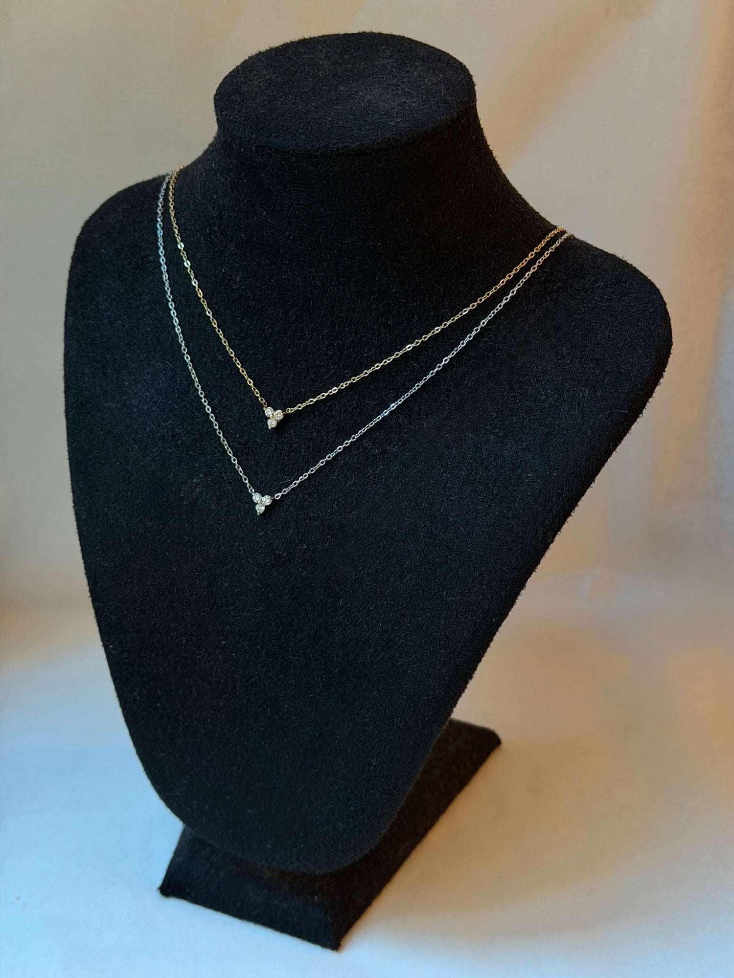 Lien Triangle Necklace-Goud/Zilver
