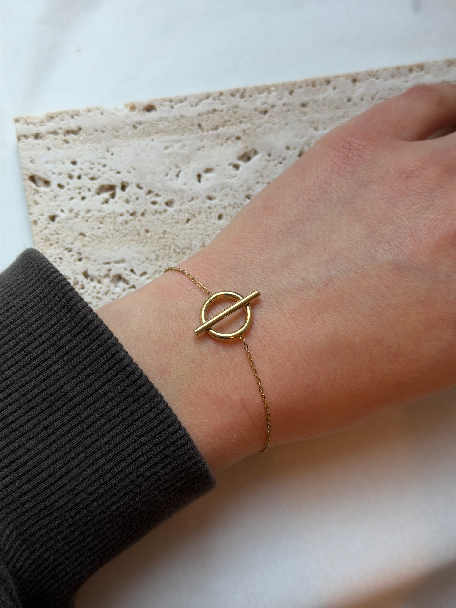 Arianne Circle Bracelet-Goud/Zilver