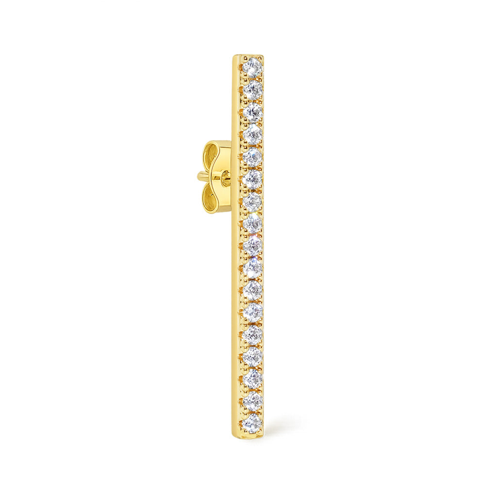 Bari Diamond Earstud-Goud/Zilver
