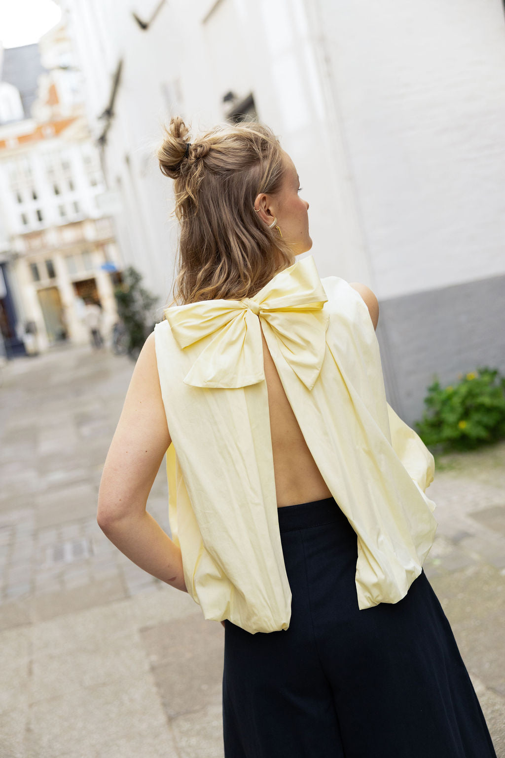 Maxime Bow Top Butter Yellow