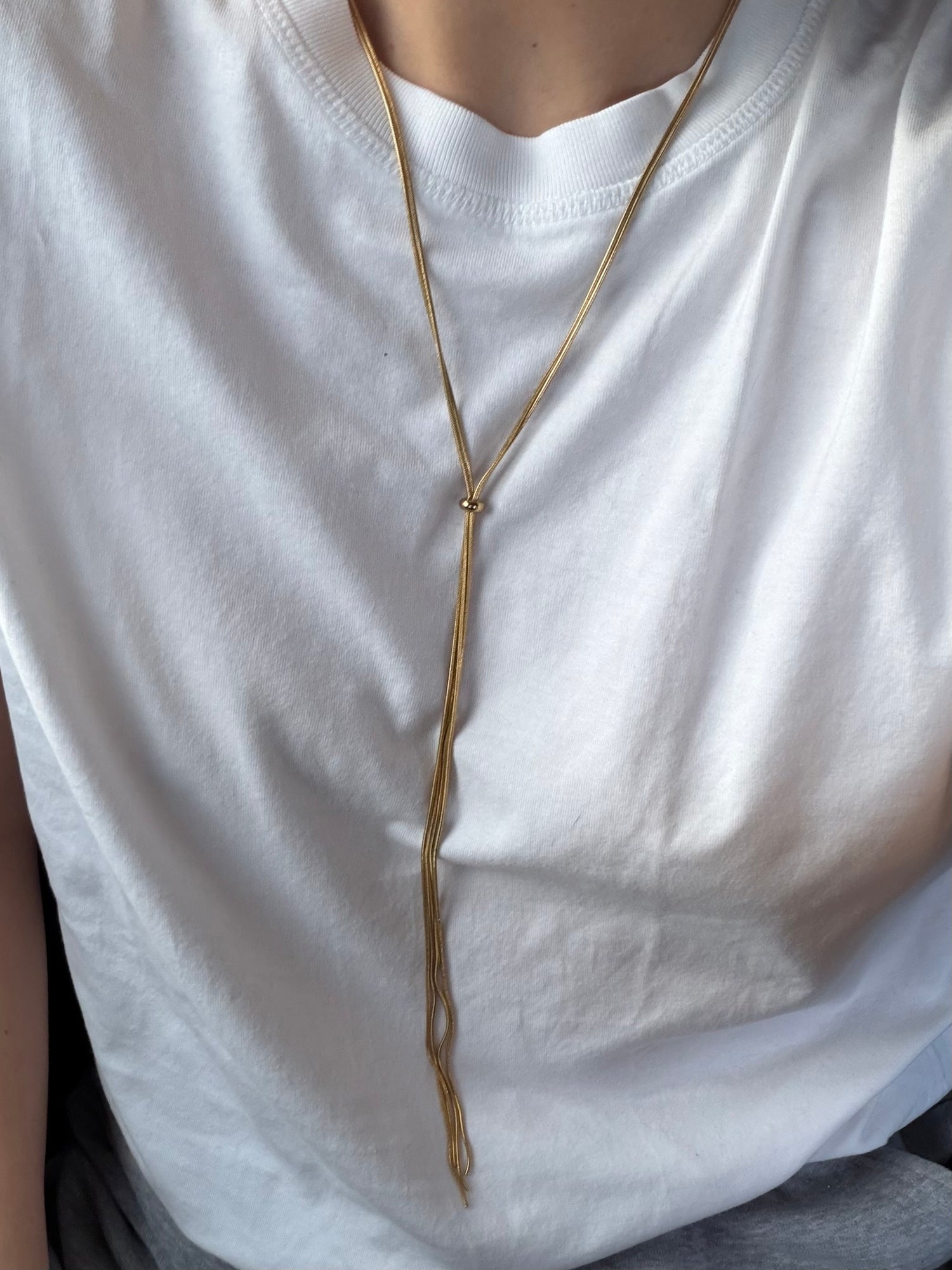 Emilia Double Golden Cord Necklace