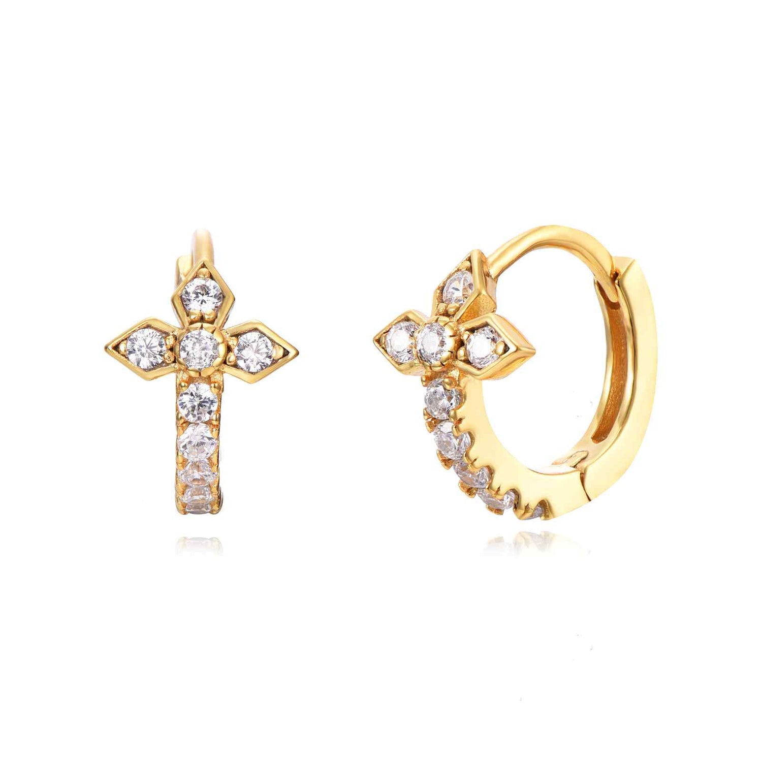 Little Flower Hoops-Goud/Zilver