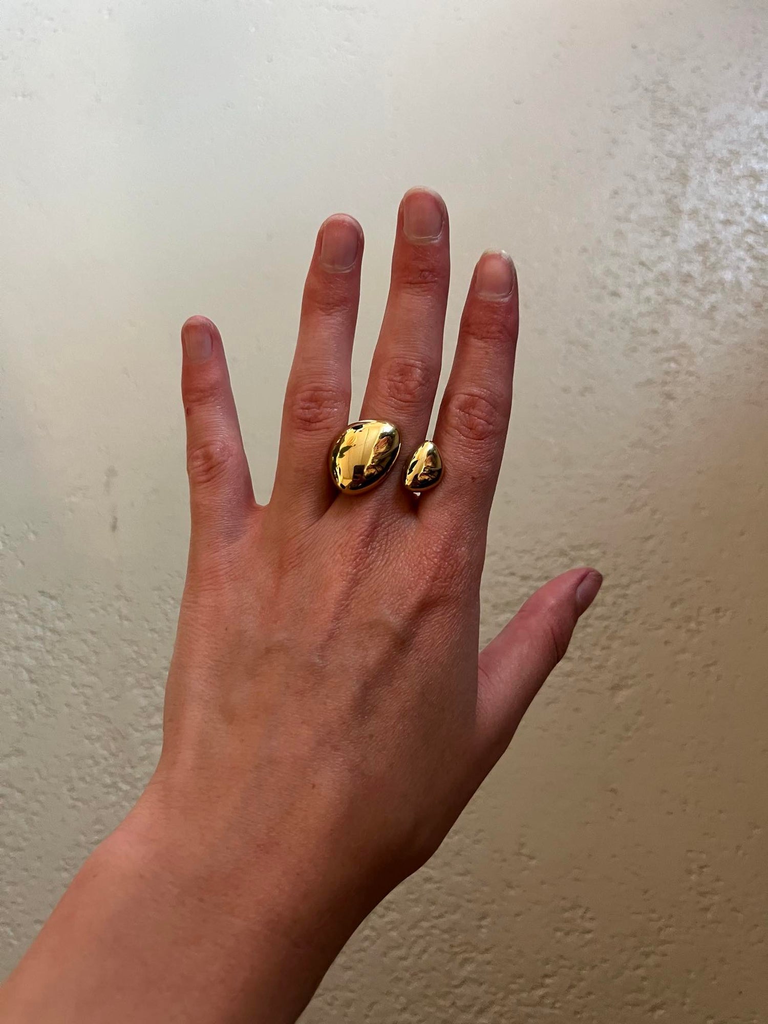 Chloé Double Points Ring-Goud/Zilver