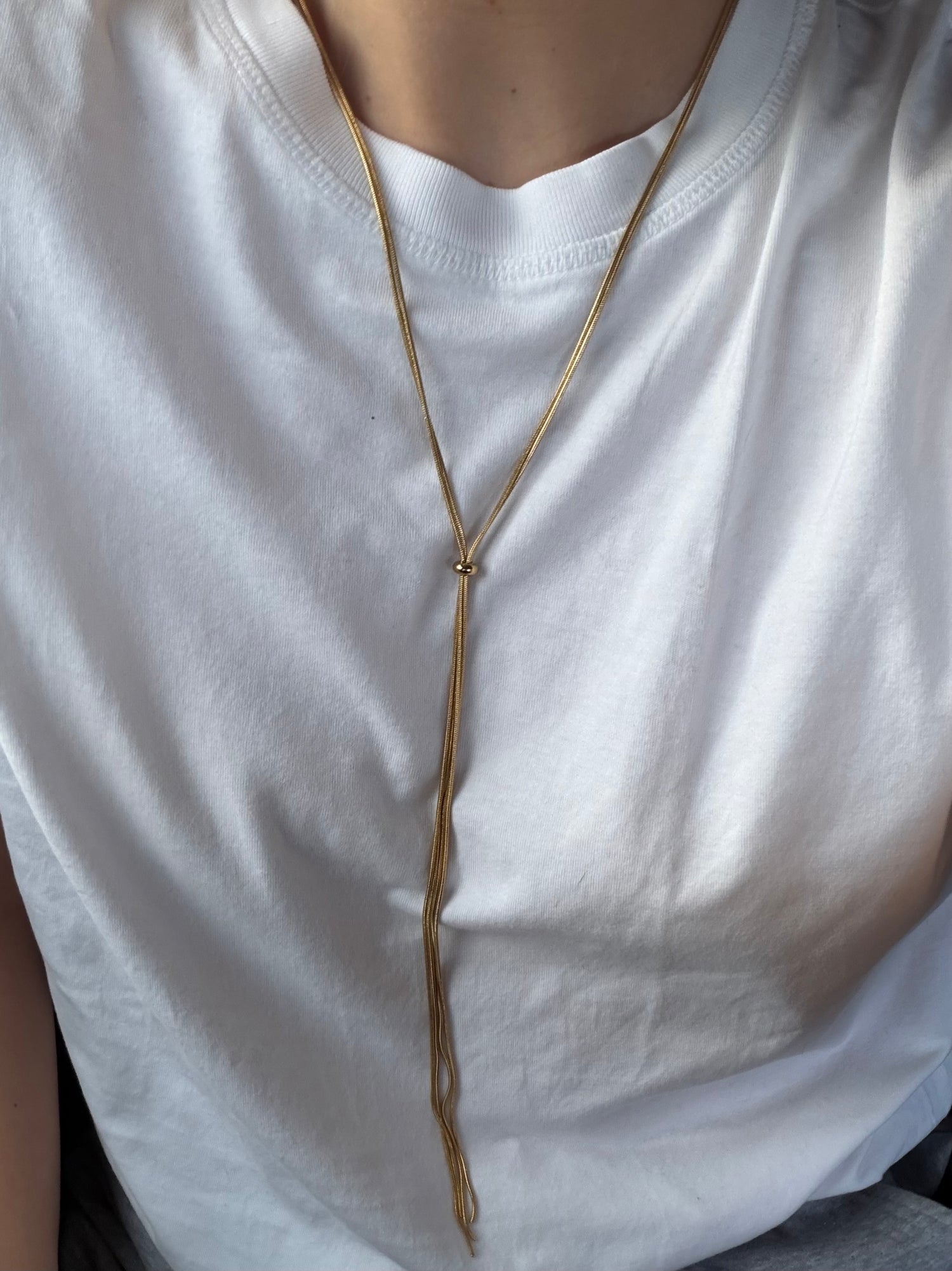 Emilia Double Golden Cord Necklace