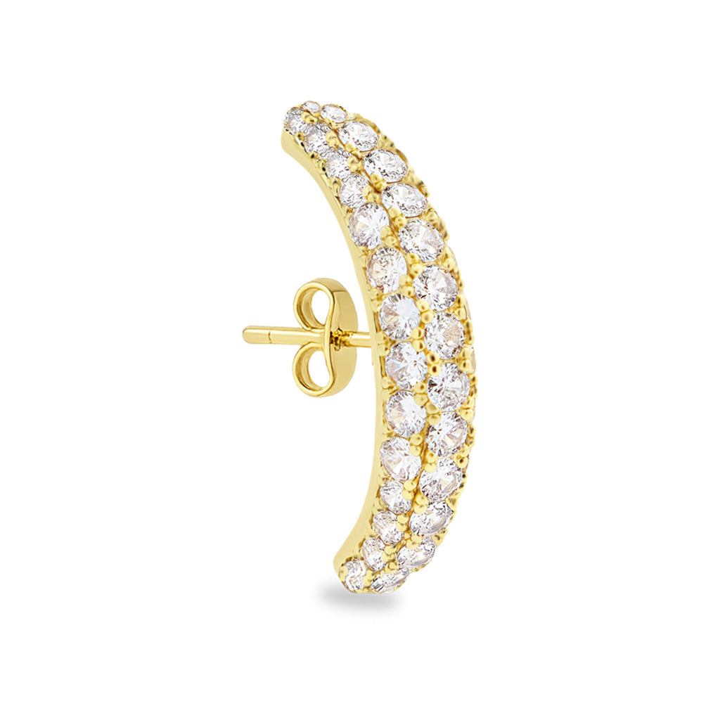 Vif Diamond Earstud-Goud/Zilver