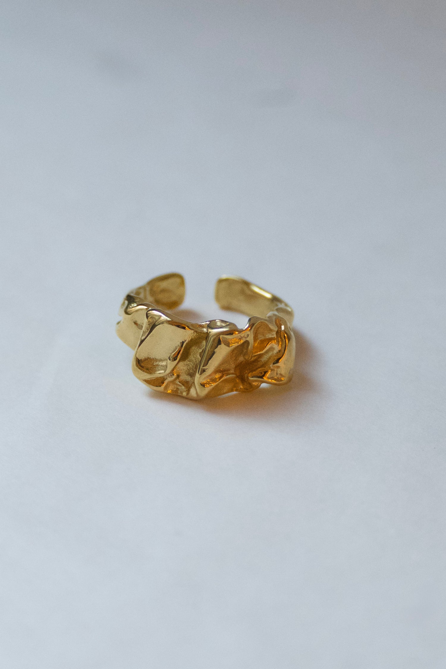 Big Lena Golden Irregular Ring