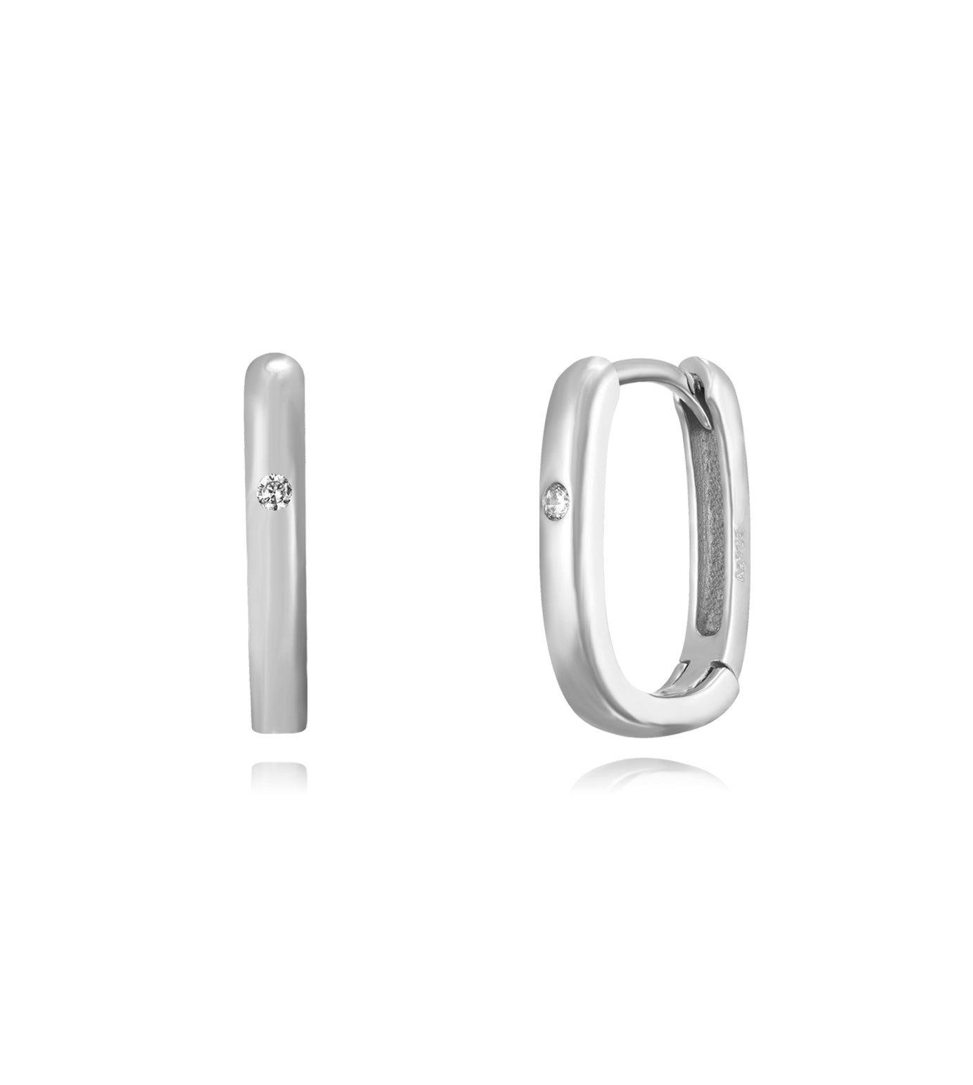 Rectangle Earring-Goud/Zilver
