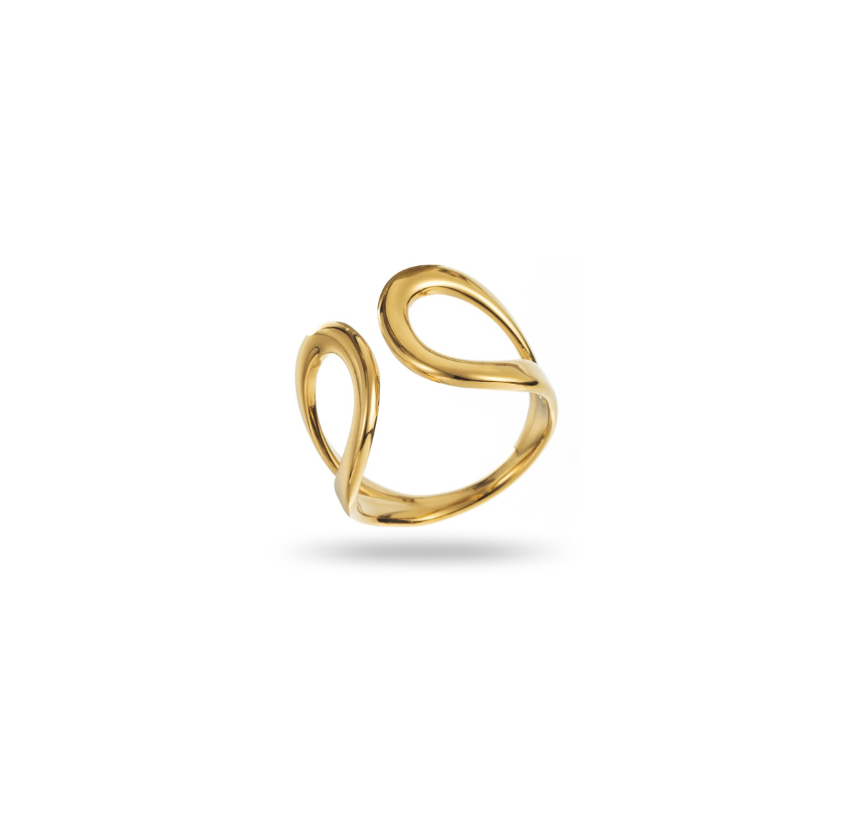 Open Golden Woven Ring