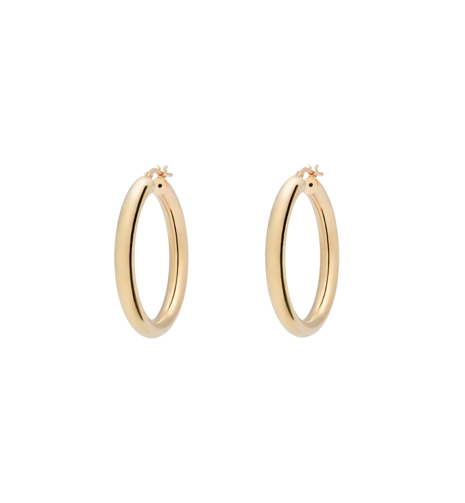 A&N Round Plain Hoop Earrings-Goud/Zilver