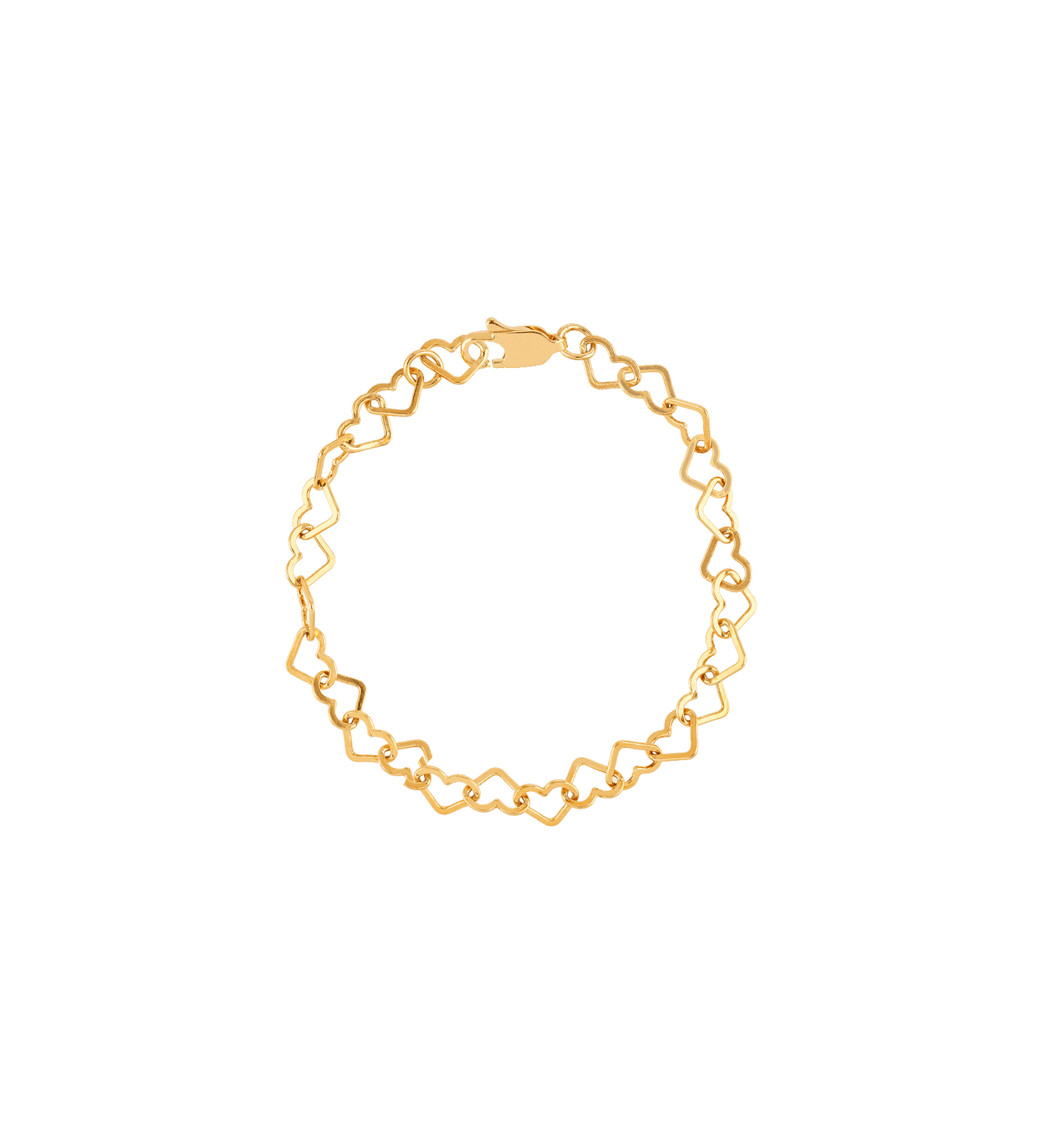 A&N Linked Hearts Bracelet-Goud/Zilver