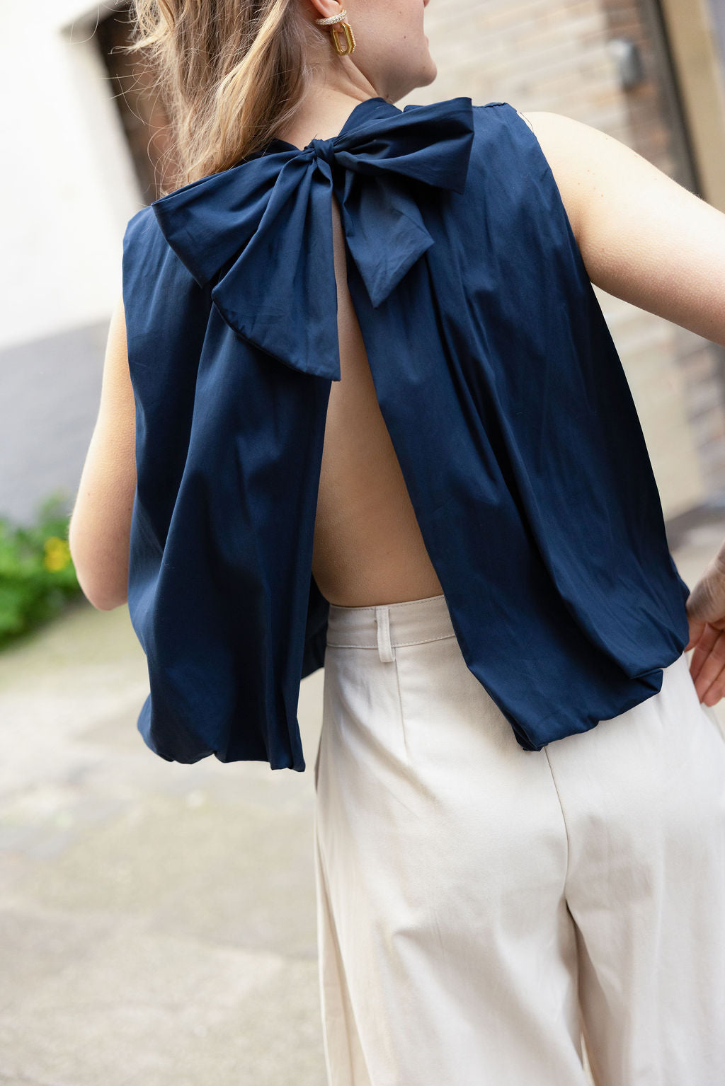 Maxime Bow Top Marine Blue