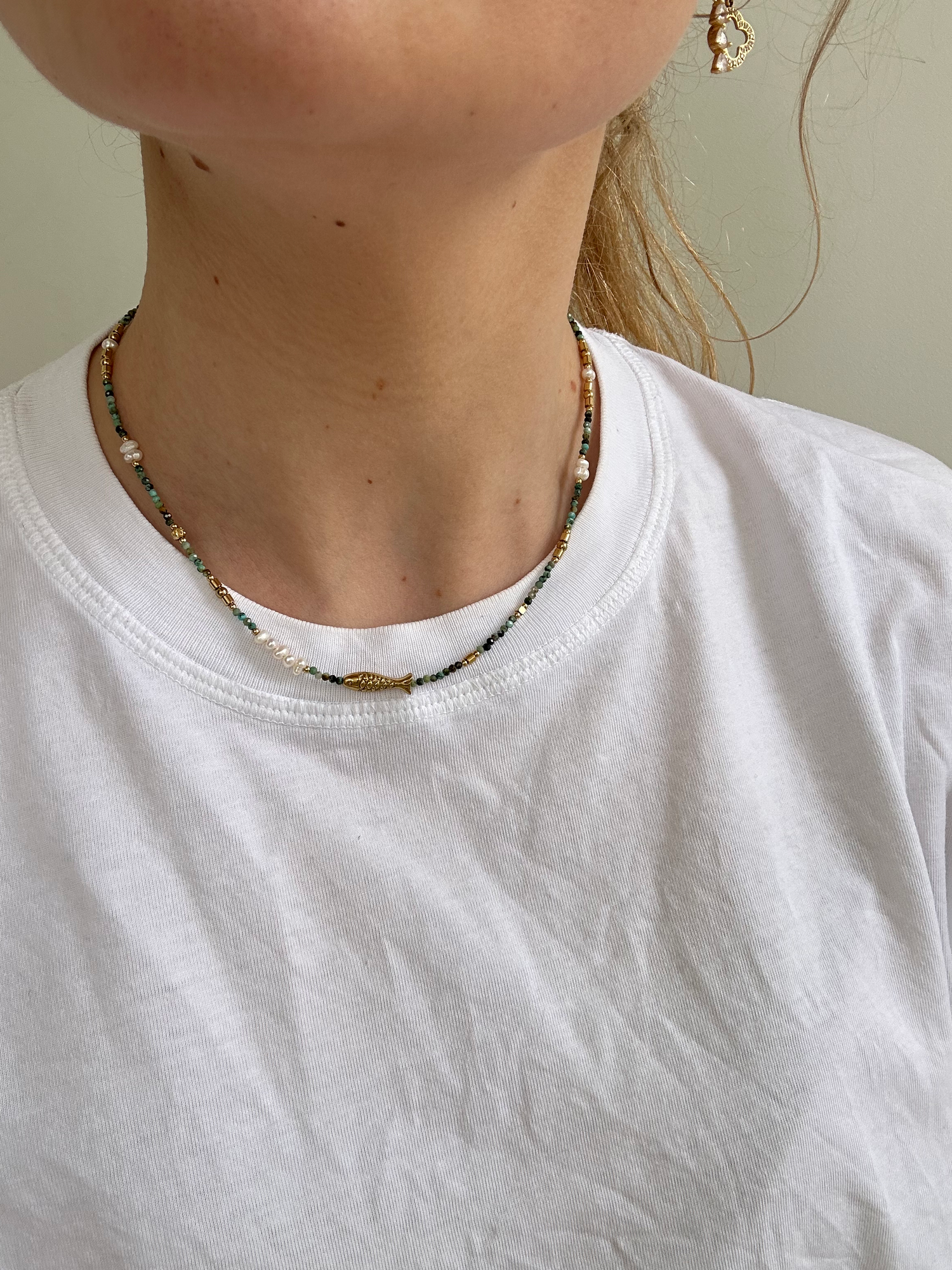 Little Happy Fish Pearl Necklace-Verschillende Kleuren
