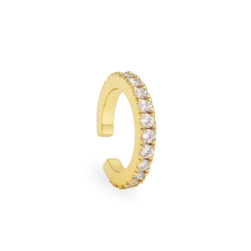 Classic Diamond Earcuff-Goud/Zilver