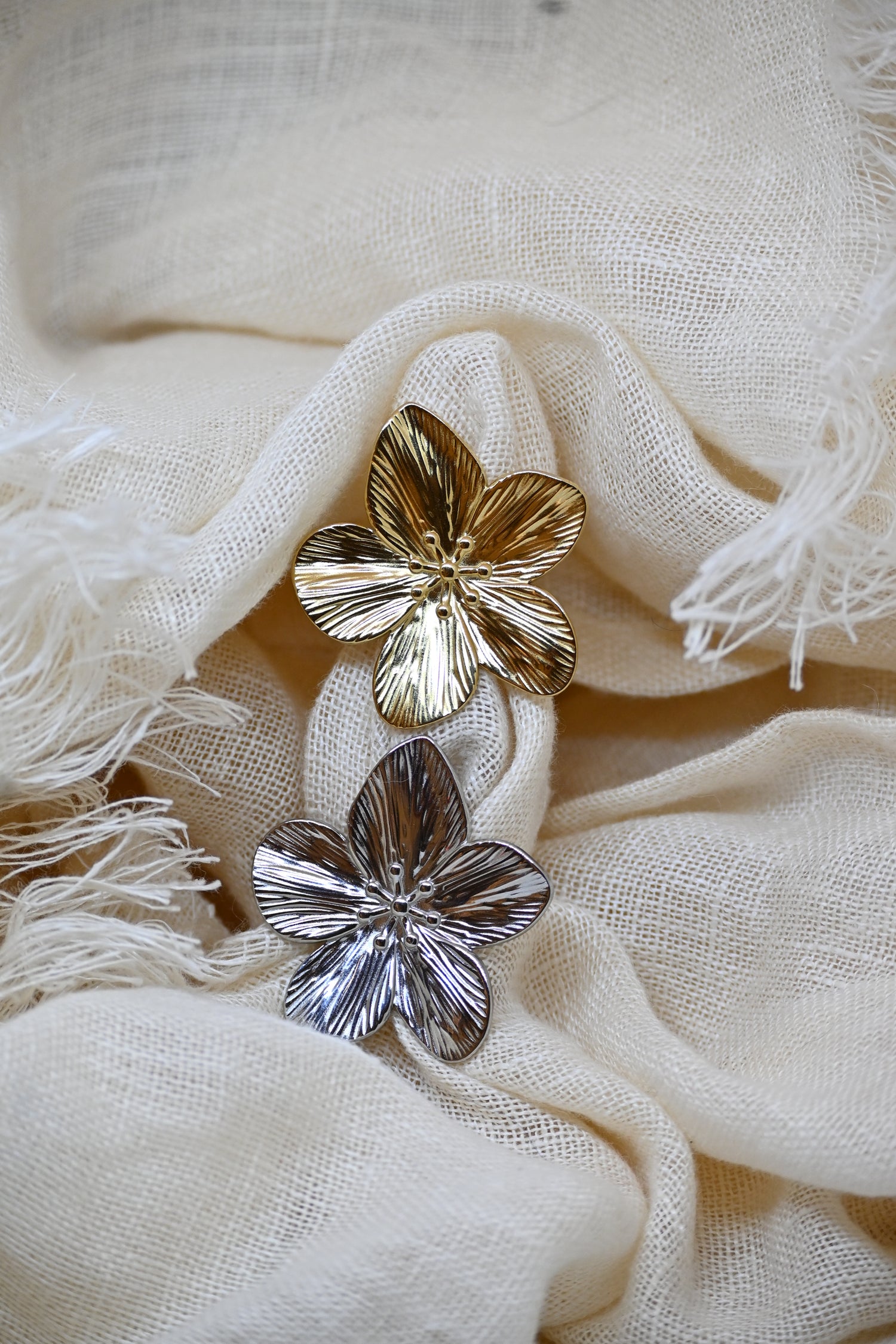 Big Amélie Flower-Goud/Zilver
