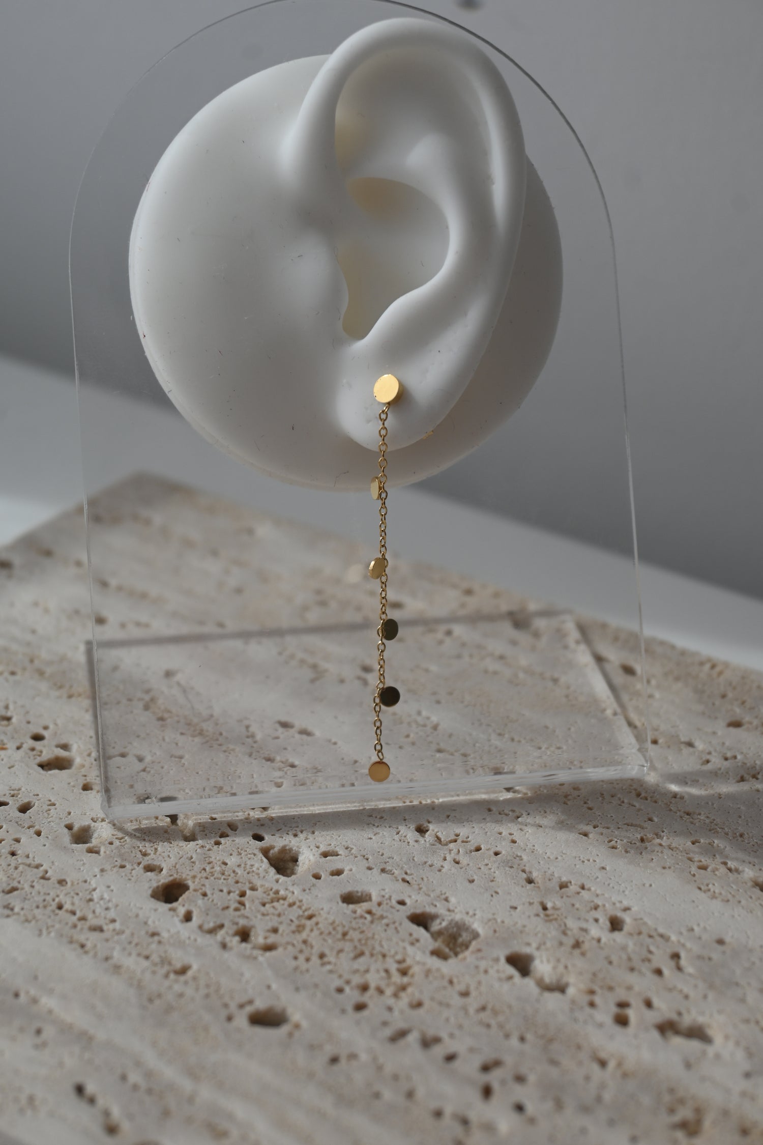Little Medallion Earring-Goud/Zilver