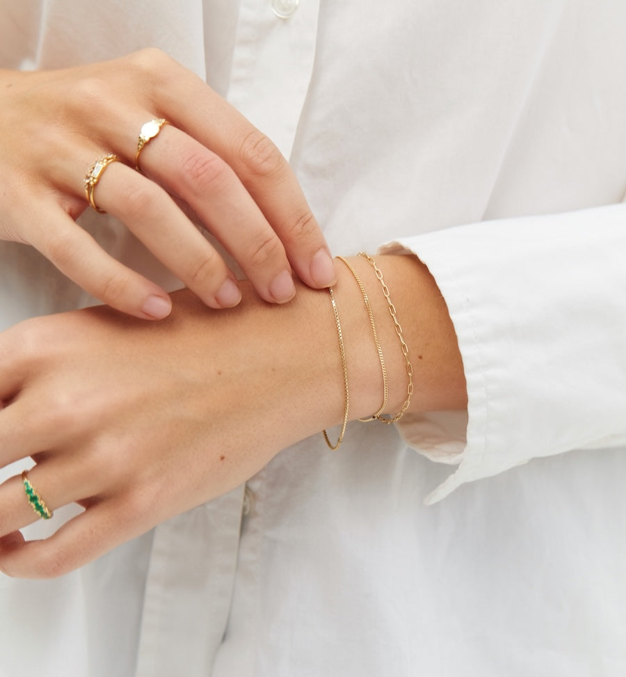 A&N Venetian Plain Bracelet-Goud/Zilver