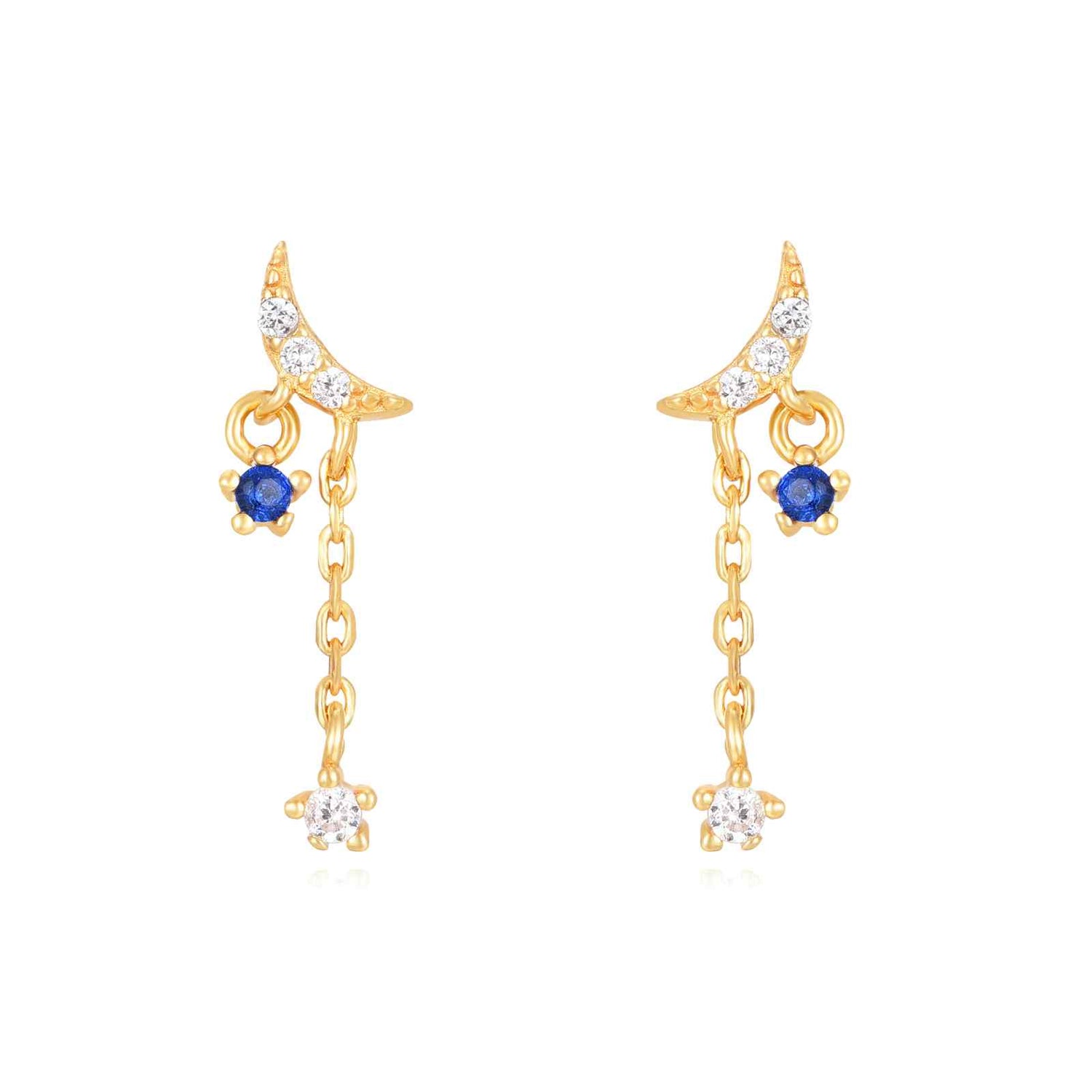 Little Moon Earrings-Goud/Zilver
