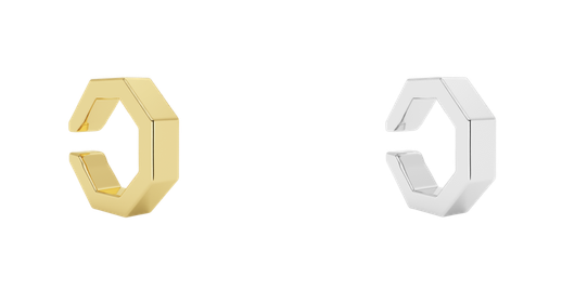 BA Edge Large Earcuff-Goud/Zilver