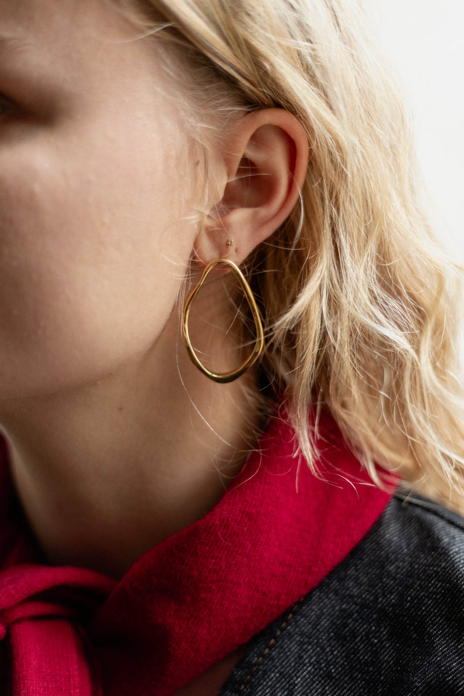 Rough Oval Earrings