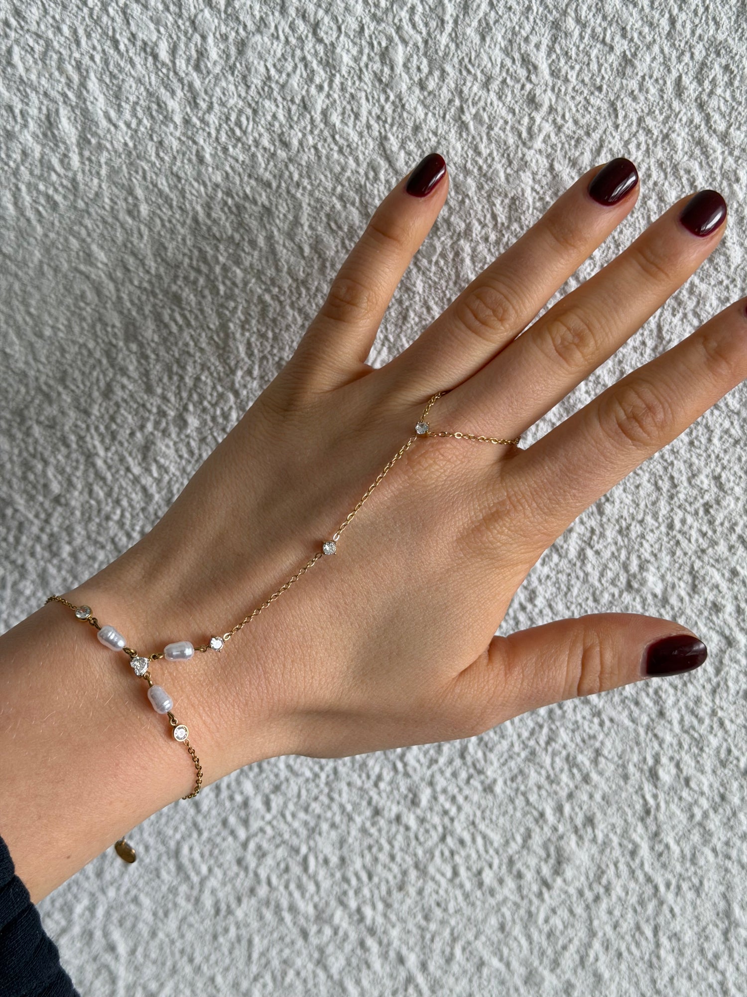 Diamond Pearl Handchain