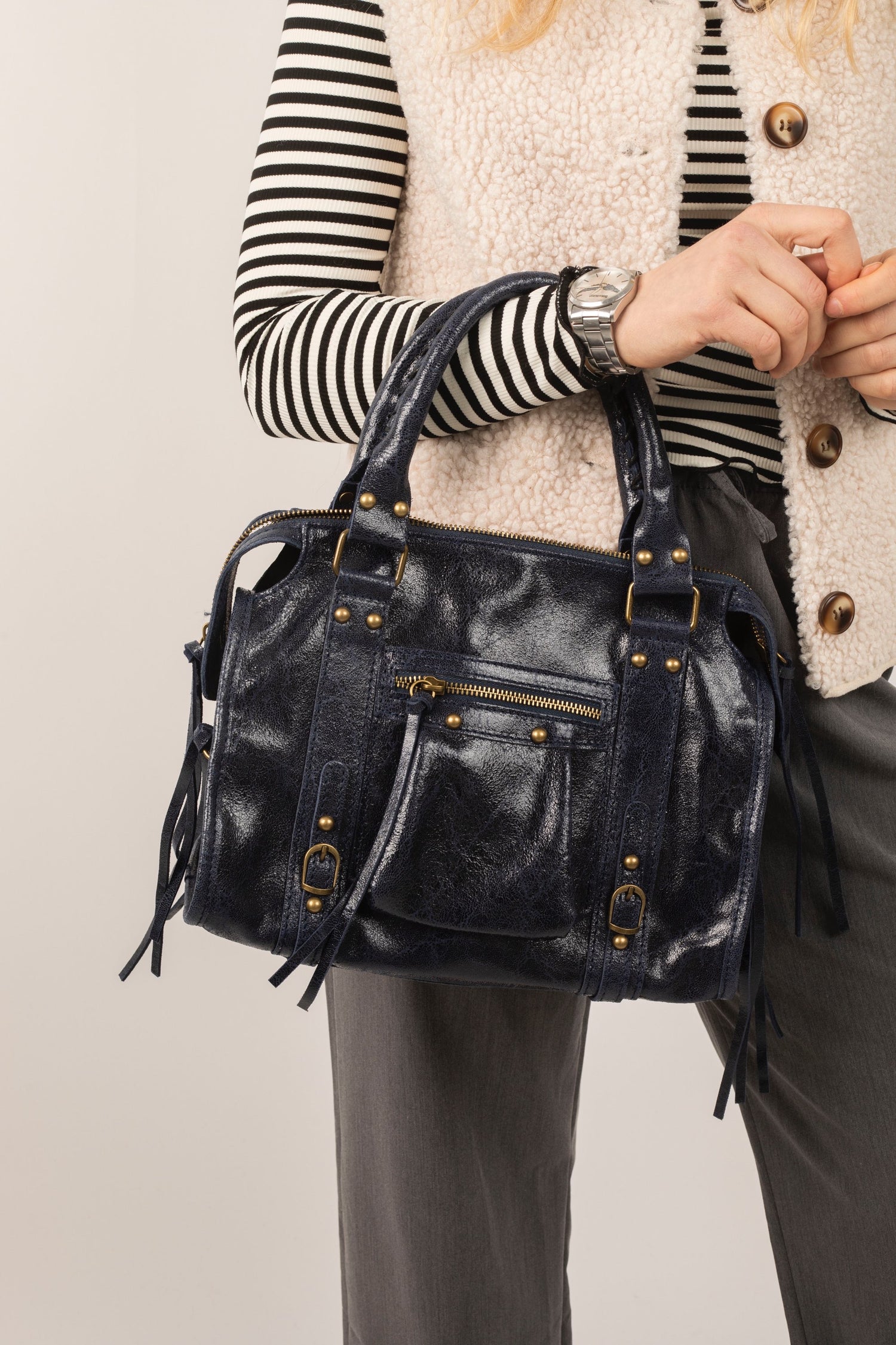 Kate Leather Bag Marine Blue