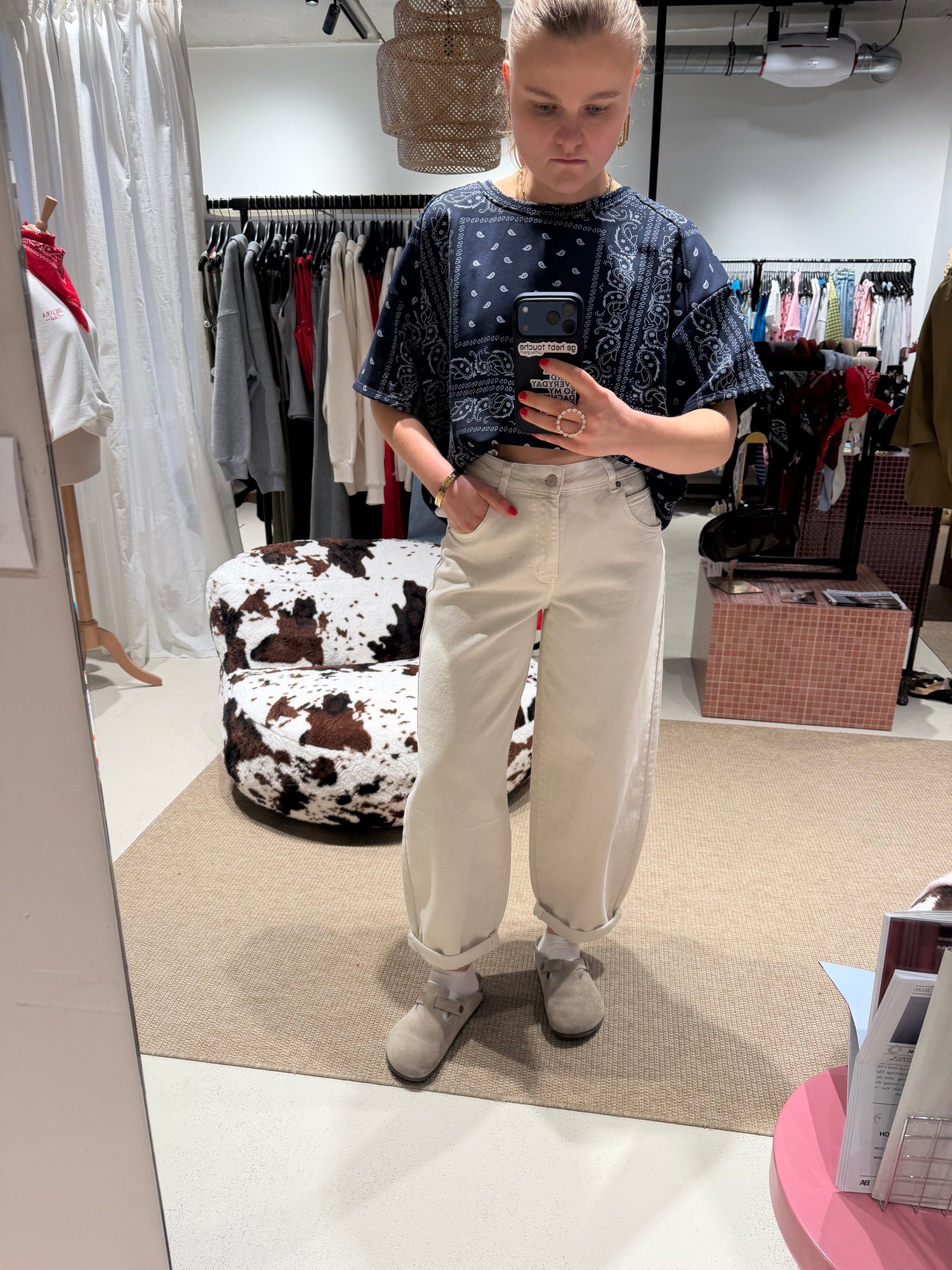 Nina Barrel Jeans Ecru