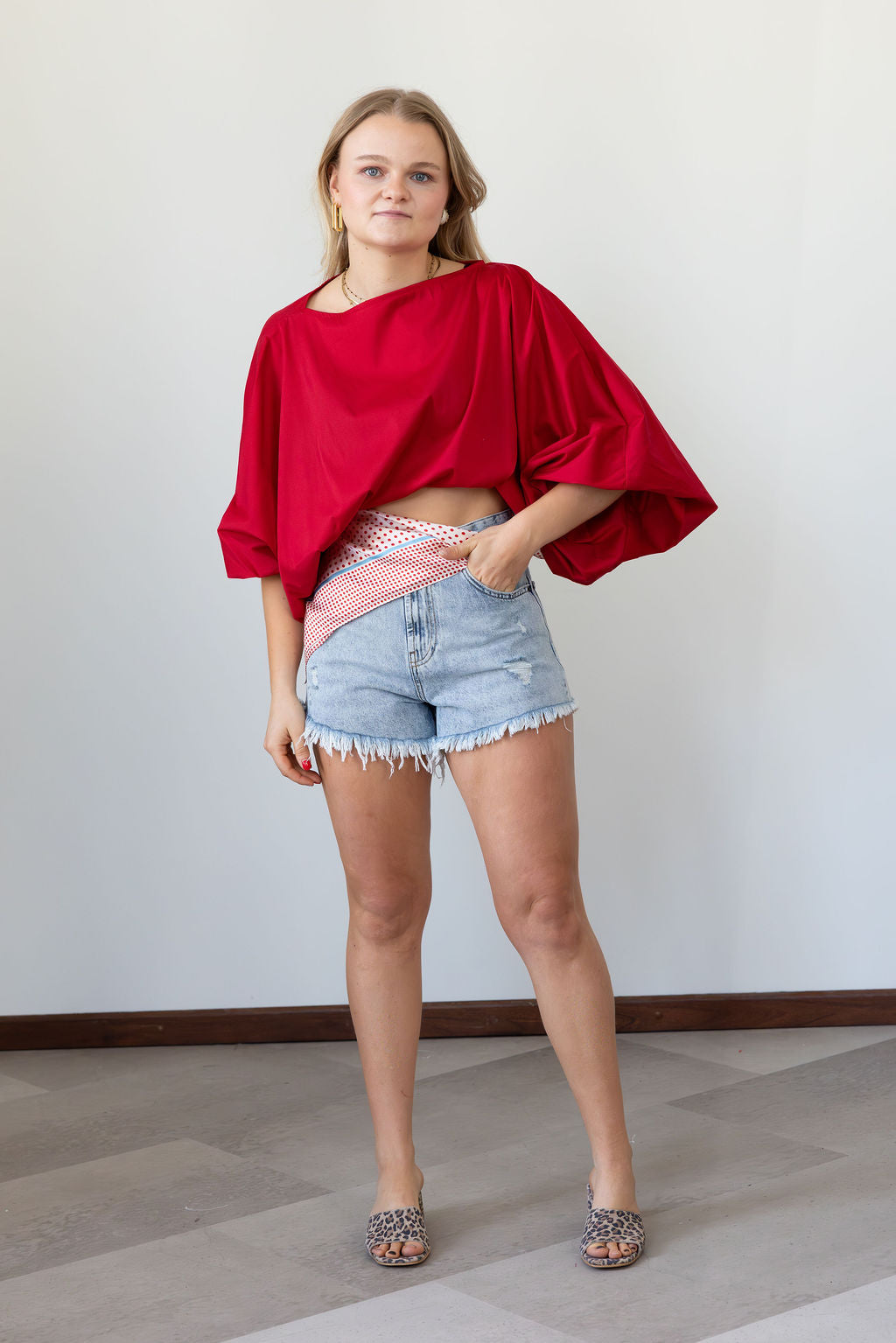 Phaedra Blouse Red