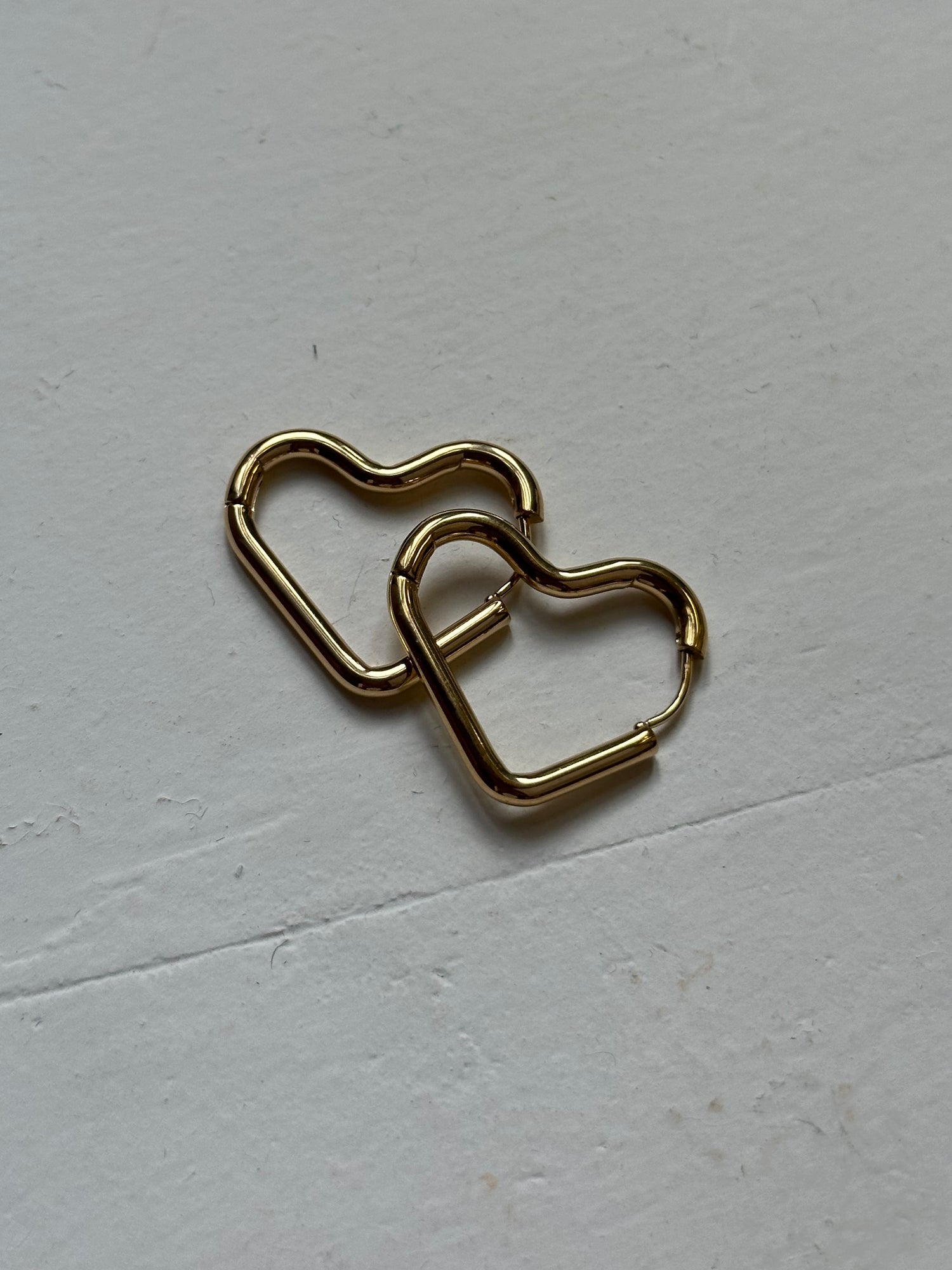 Big Golden Heart Earrings