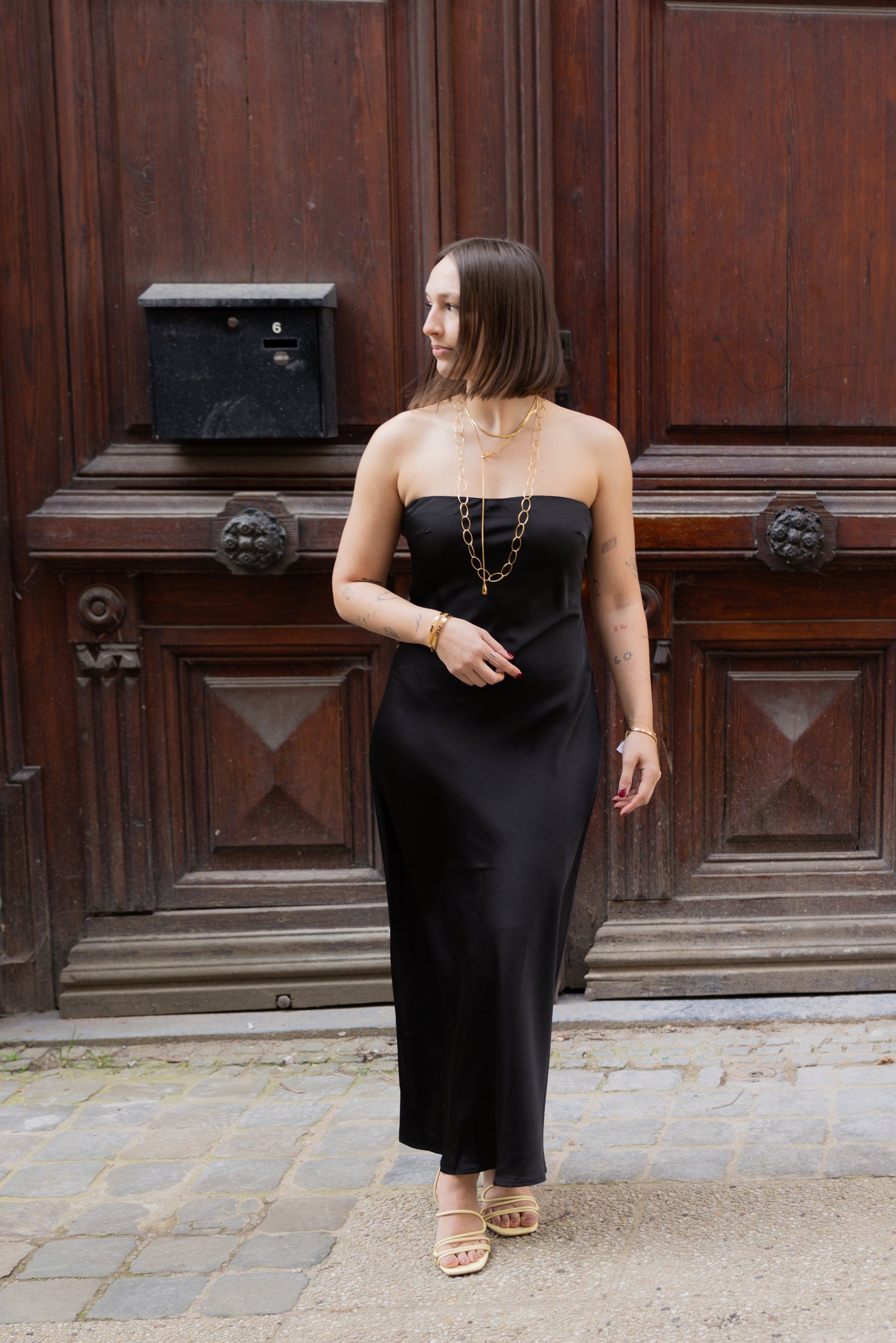 Lieza Off Shoulder Dress Black