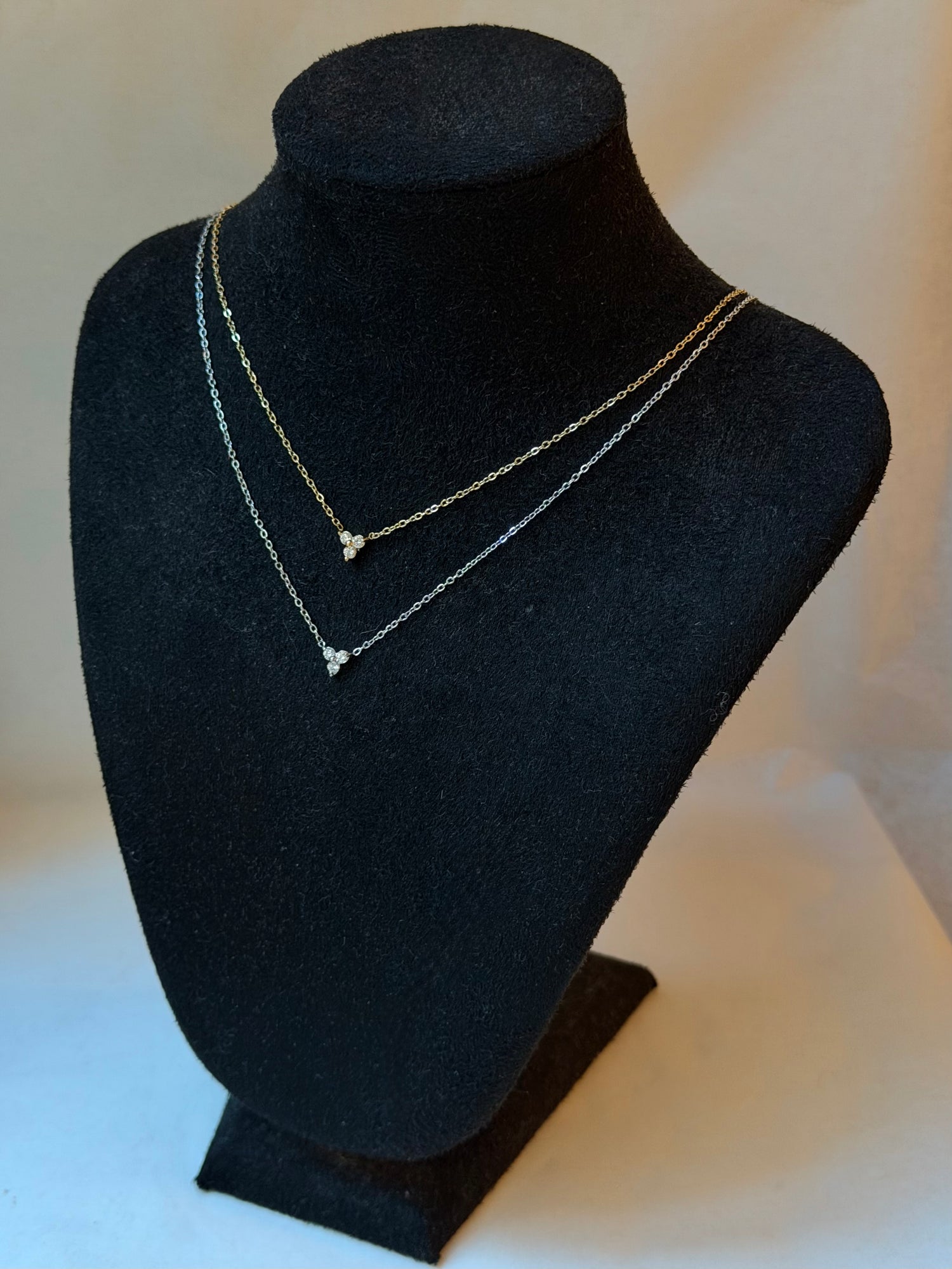 Lien Triangle Necklace-Goud/Zilver