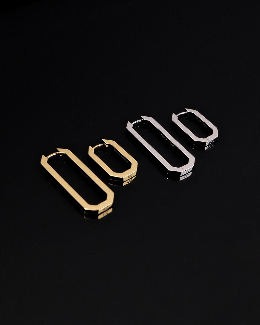 Octa Short Earring-Goud/Zilver