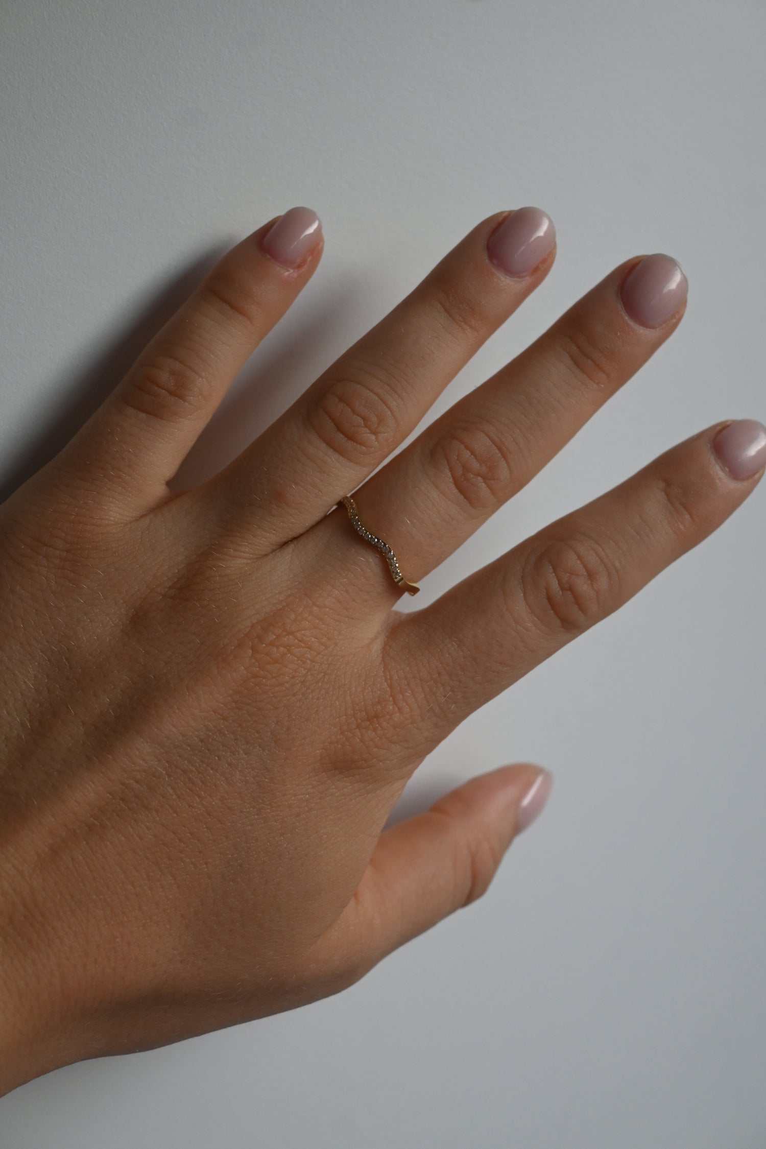 Diamond Féline Wave Ring