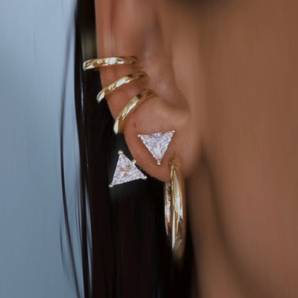 Trio Iva Ear Cuff-Goud/Zilver
