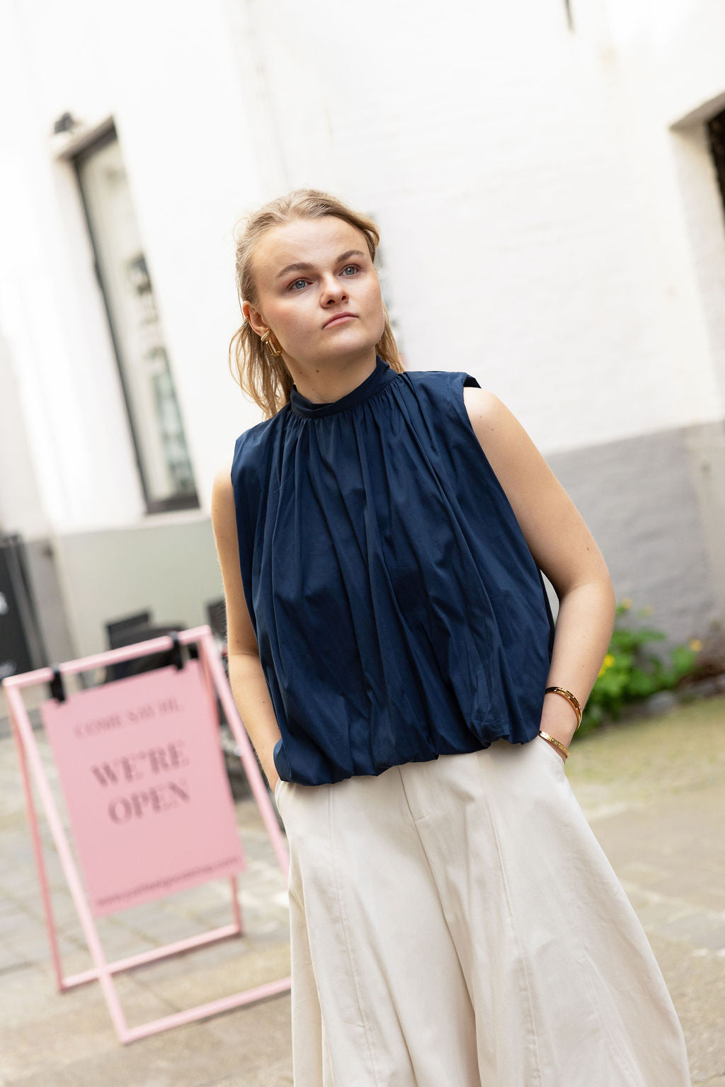 Maxime Bow Top Marine Blue