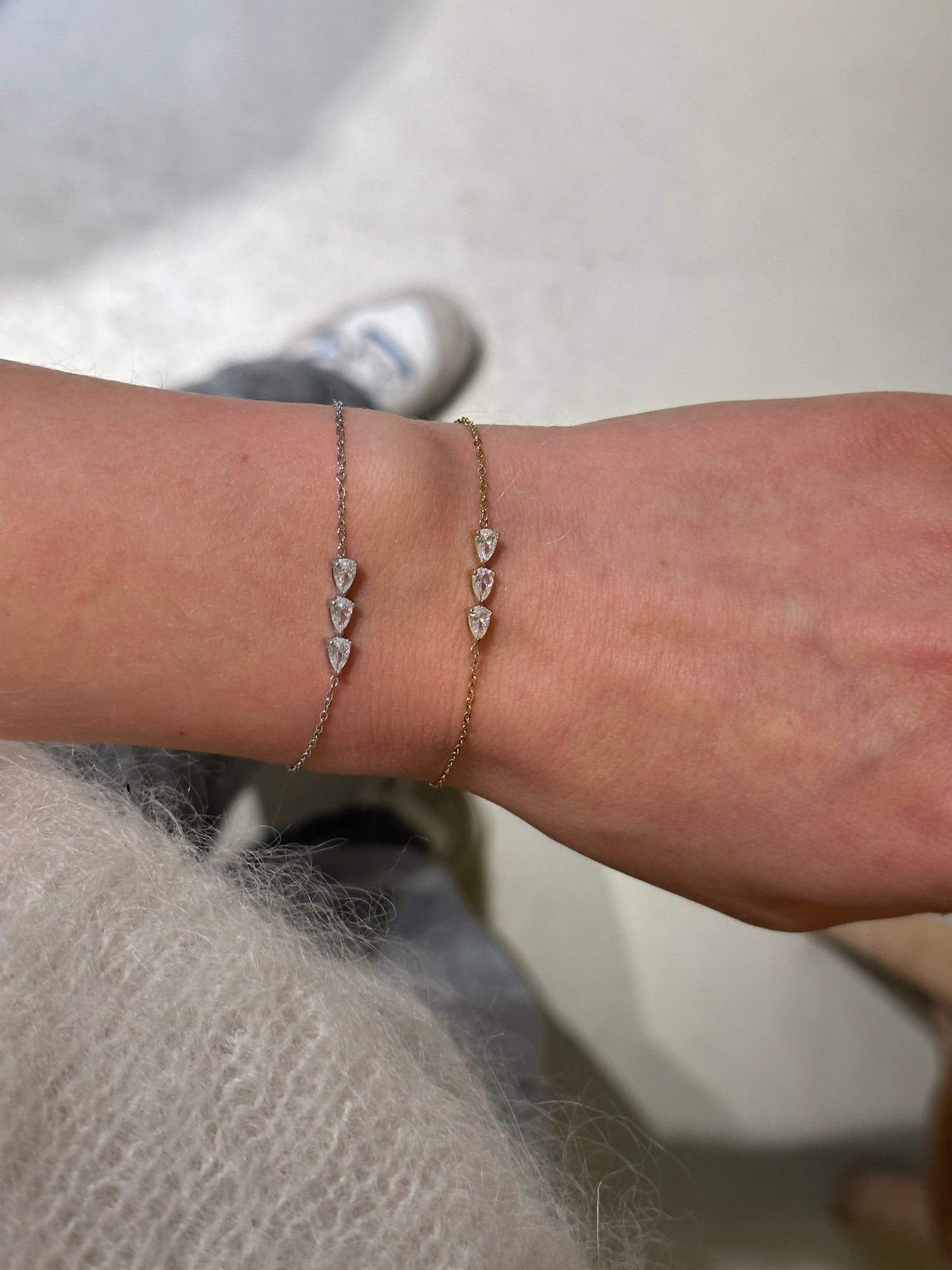 Diamond Water Drop Bracelet-Goud/Zilver
