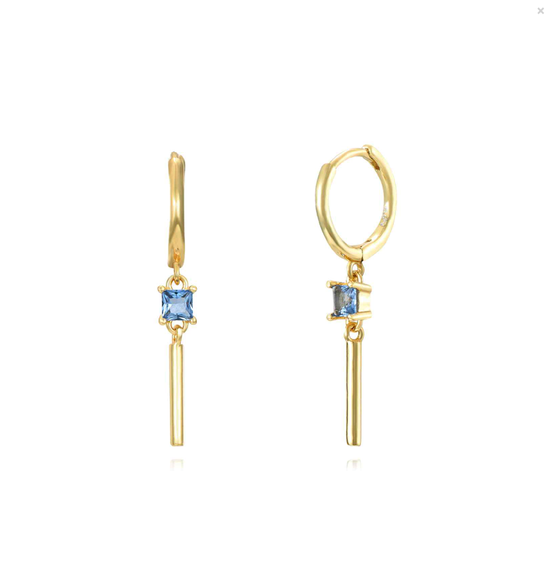 Diamond Stick Hoop Earring-Verschillende kleuren