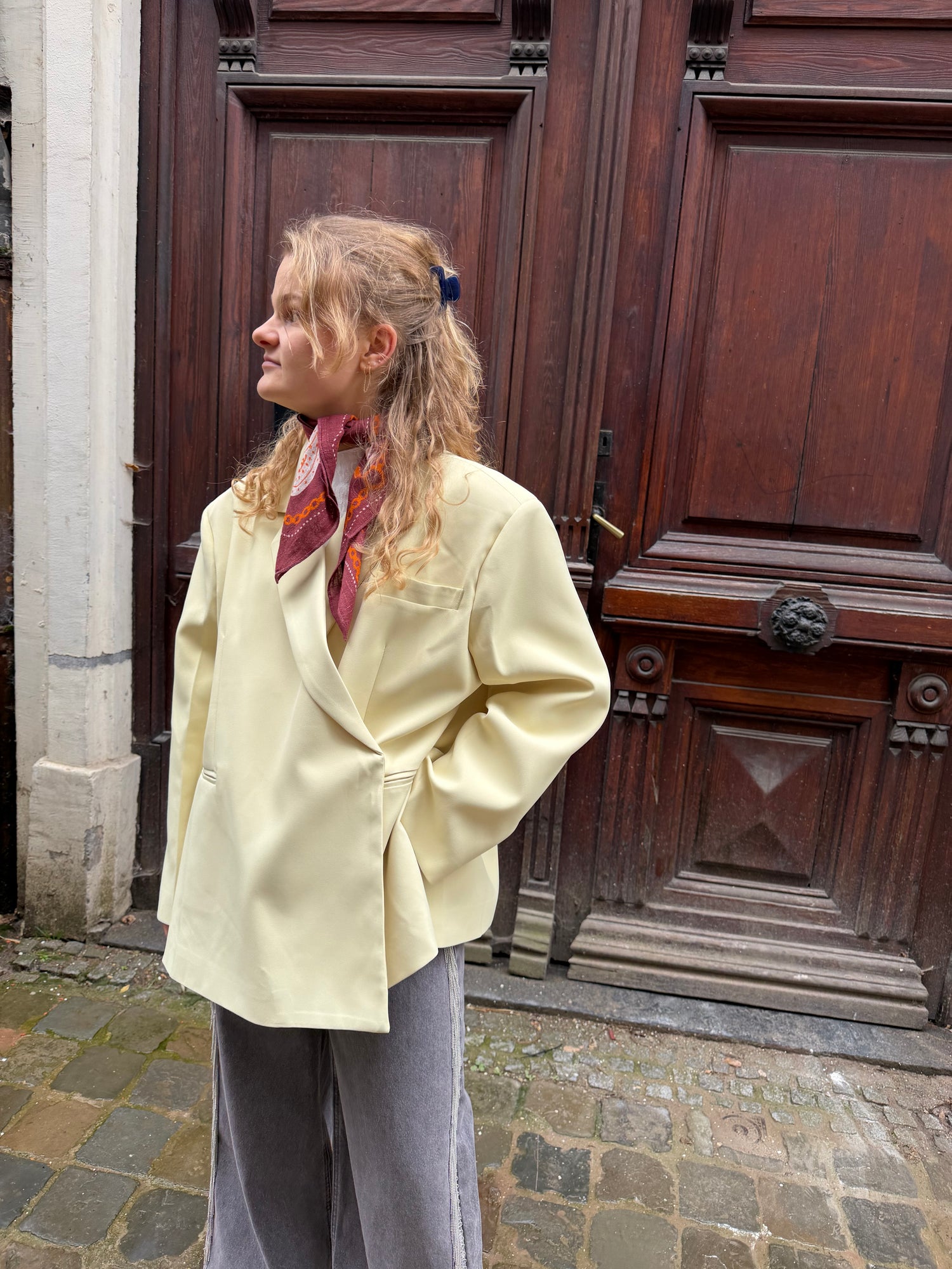Julie Oversized Blazer Butter Yellow