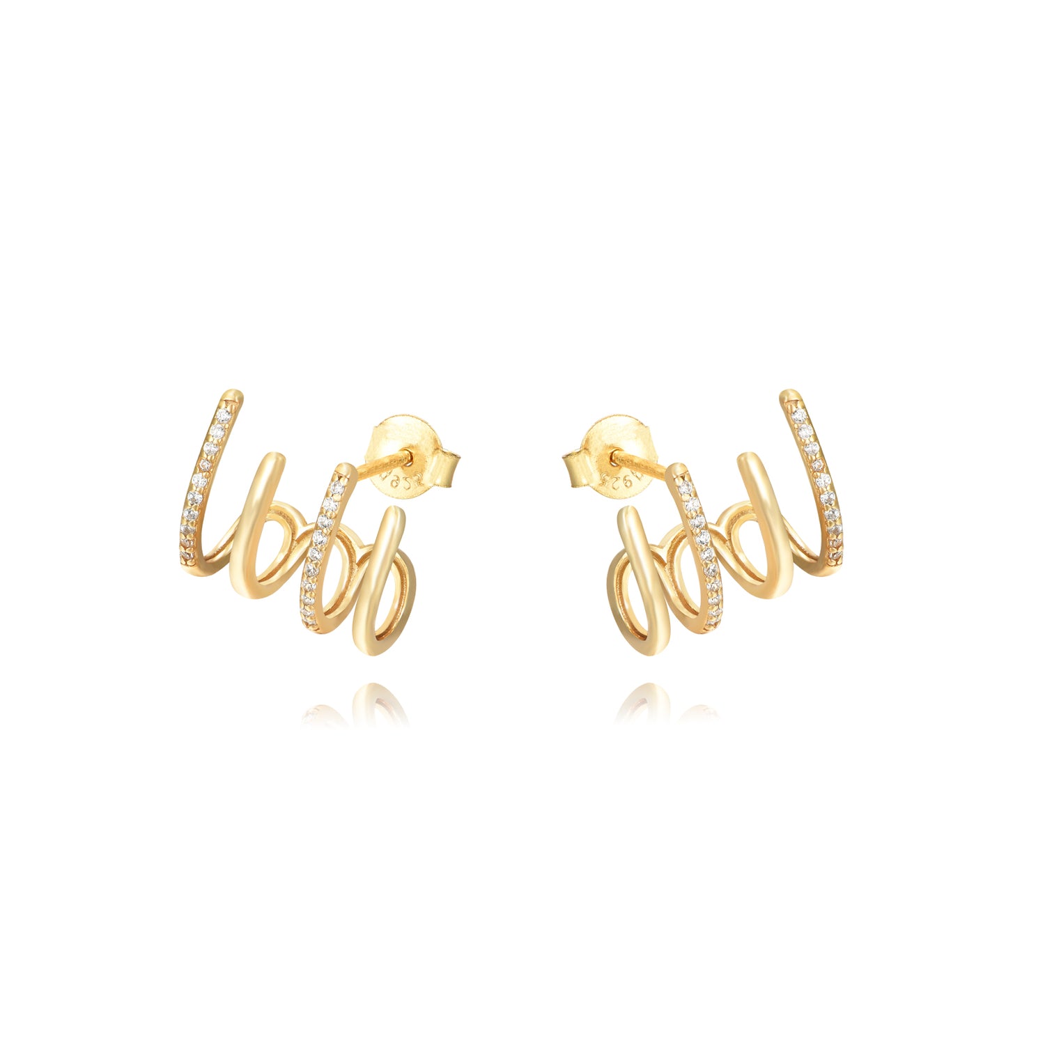 Ear Hug Earring-Goud/Zilver