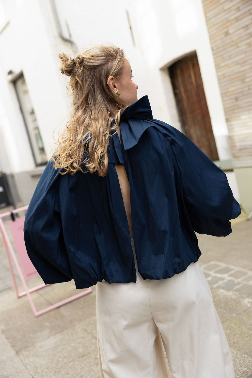 Noor Bow Top Marine Blue