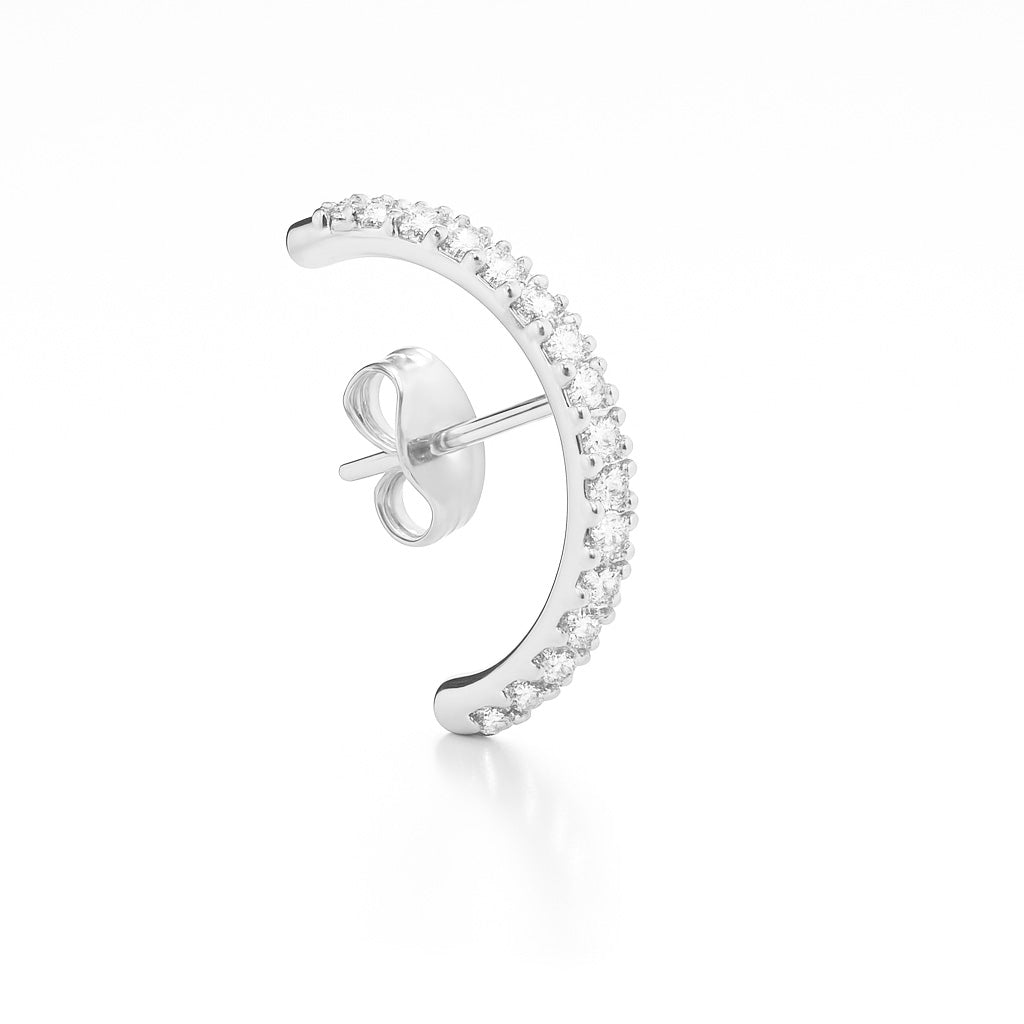 Diamond Hug Earstud-Goud/Zilver
