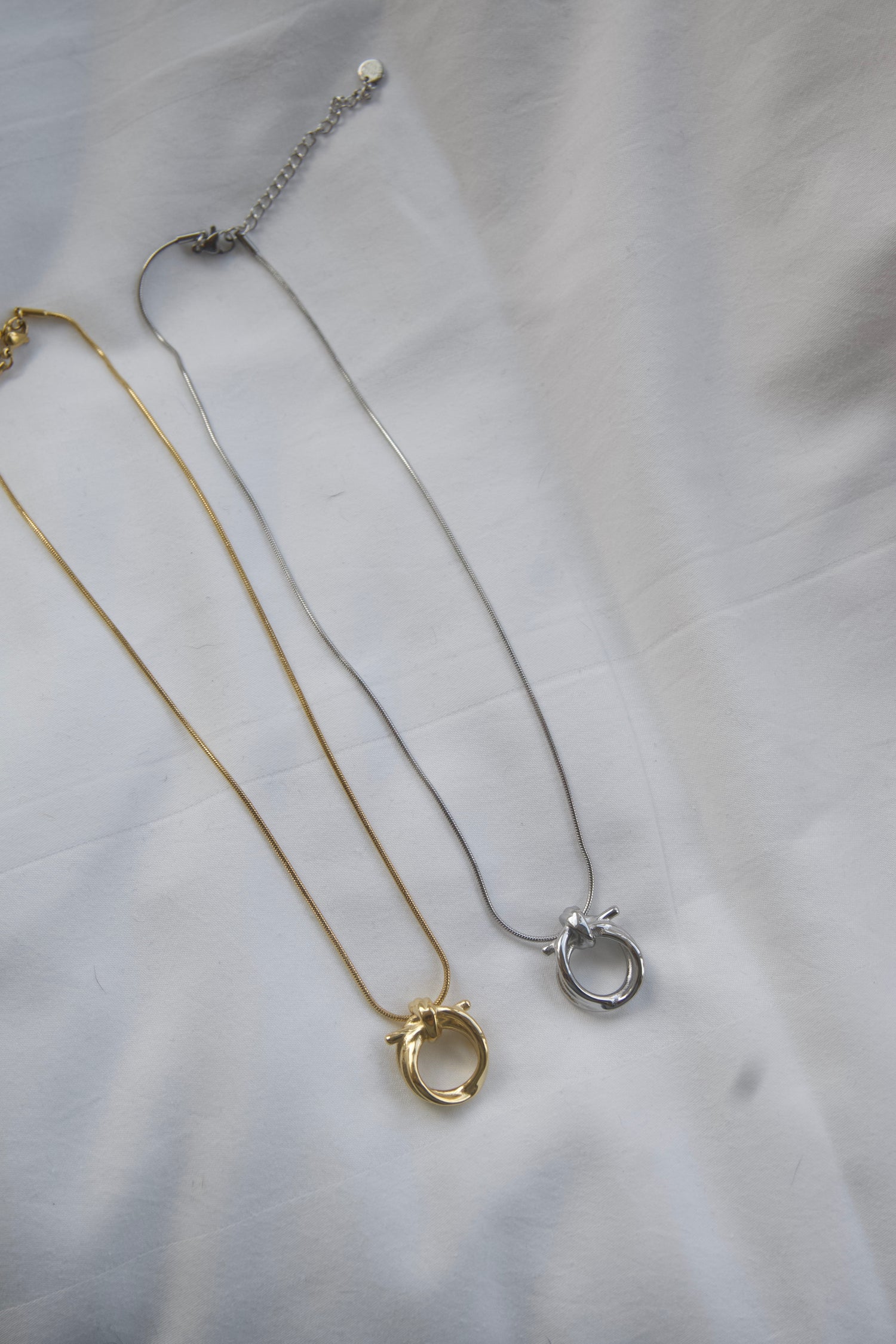 Nina Circle Necklace-Goud/Zilver
