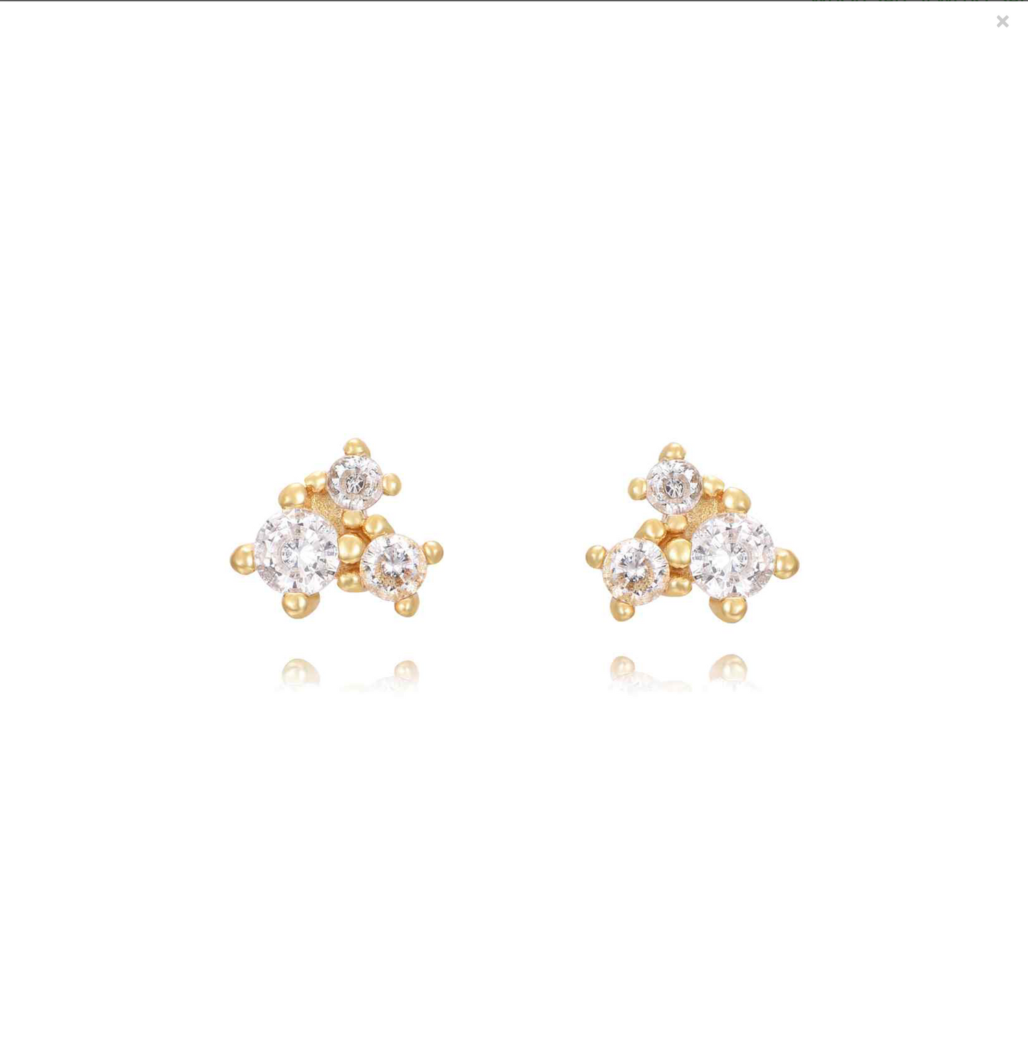 Little Stone Stud-Goud/Zilver