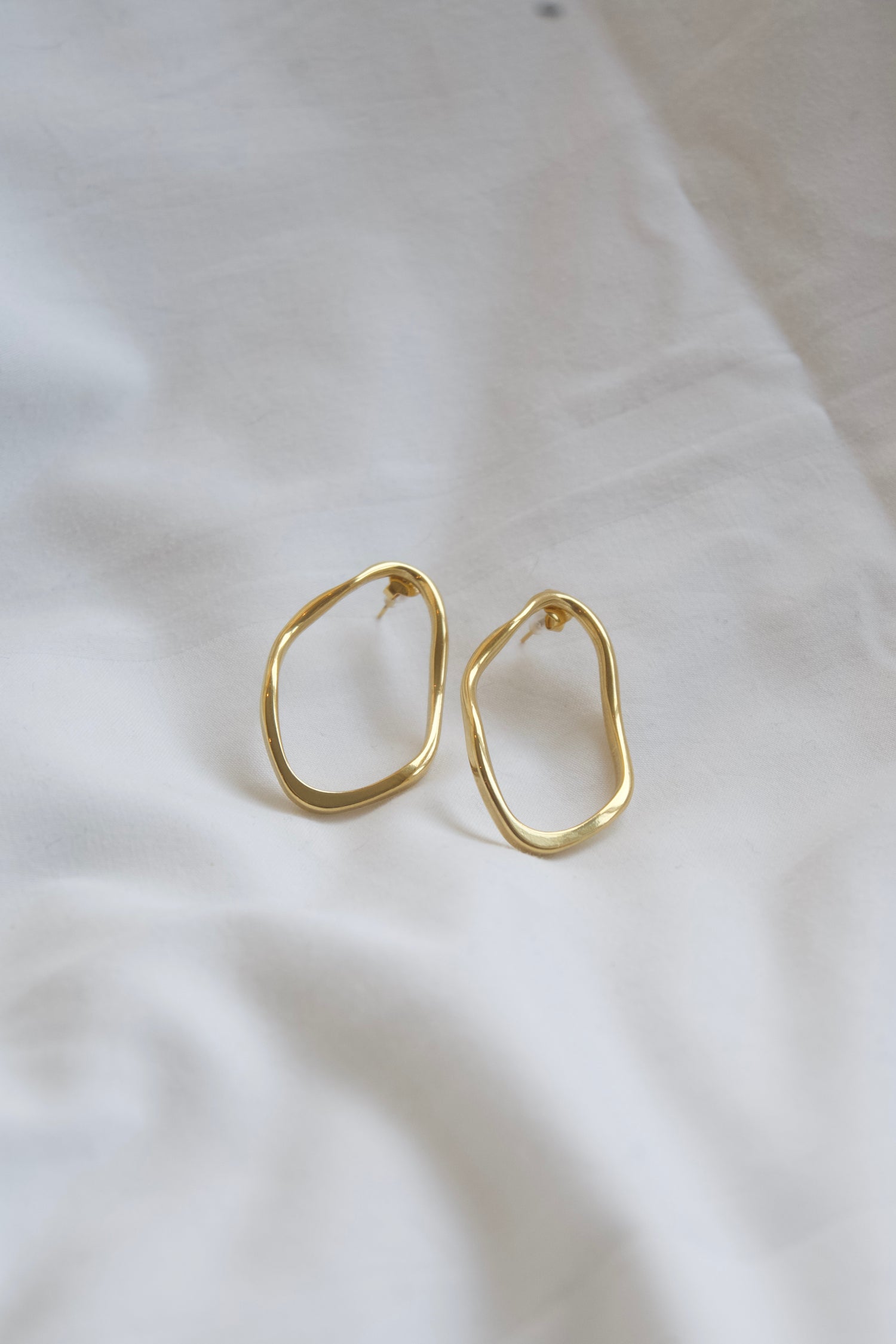 Rough Oval Earrings