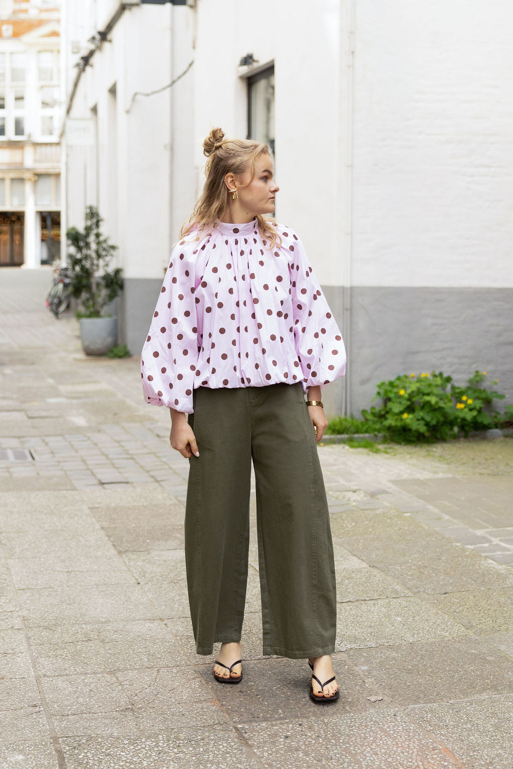 Jule Balloon Pantalon Kaki