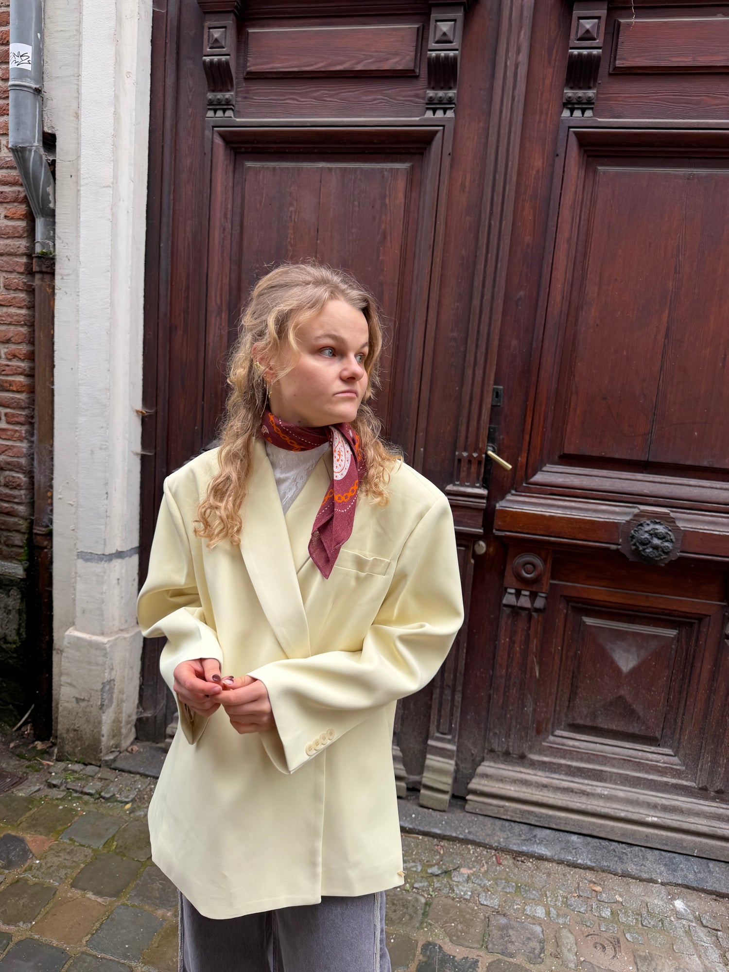Julie Oversized Blazer Butter Yellow