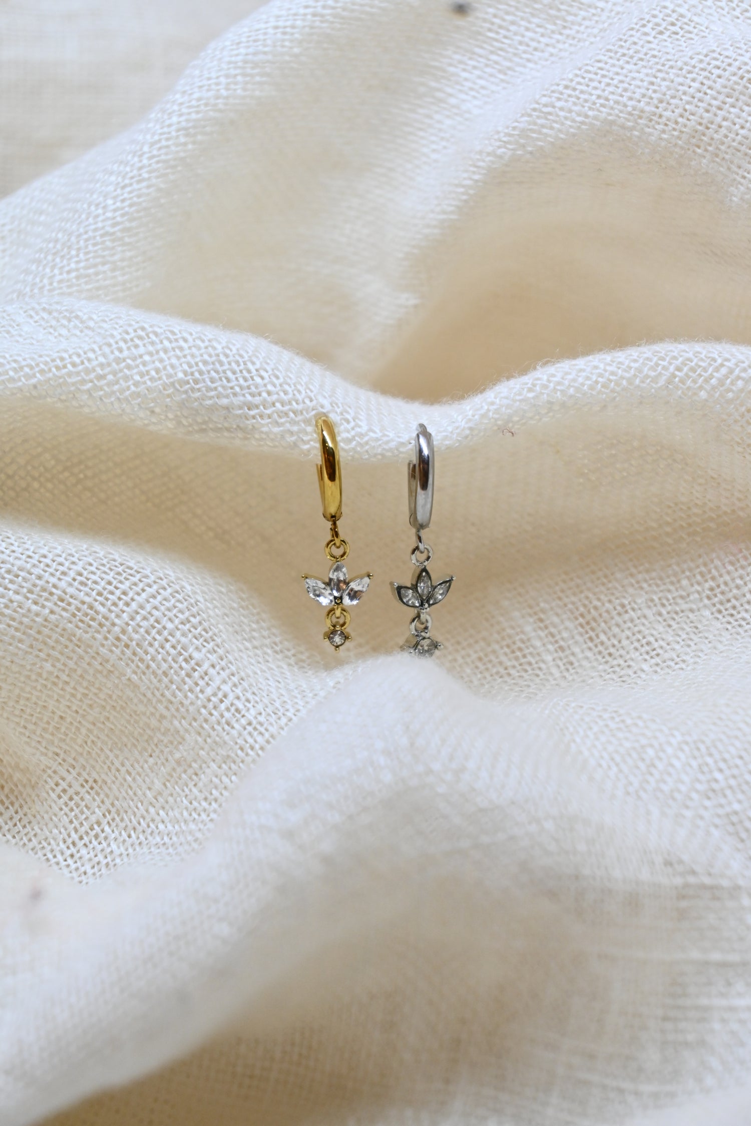 Lotus Flower Star Earring-Goud/Zilver