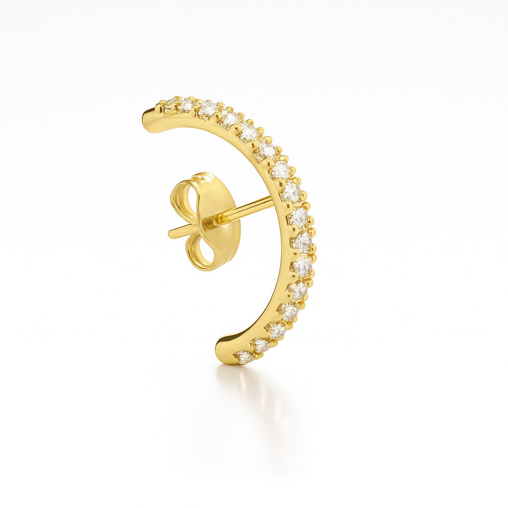 Diamond Hug Earstud-Goud/Zilver